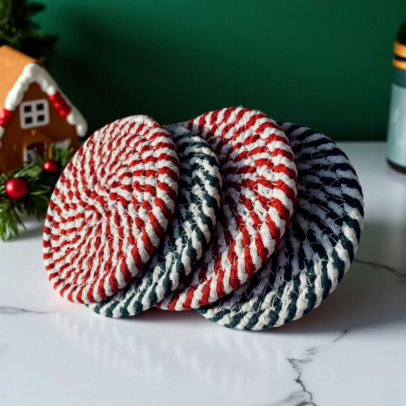 Candy Cane Coaster 4pk by Gia Roma - Image 48