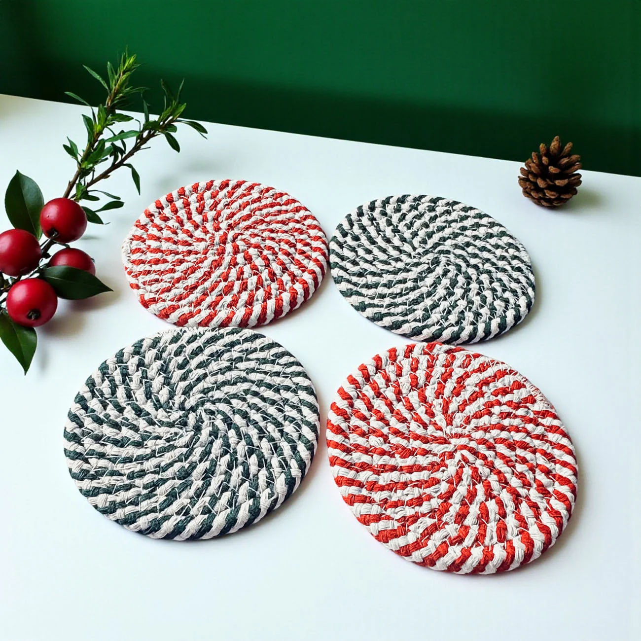 Candy Cane Coaster 4pk by Gia Roma - Image 52