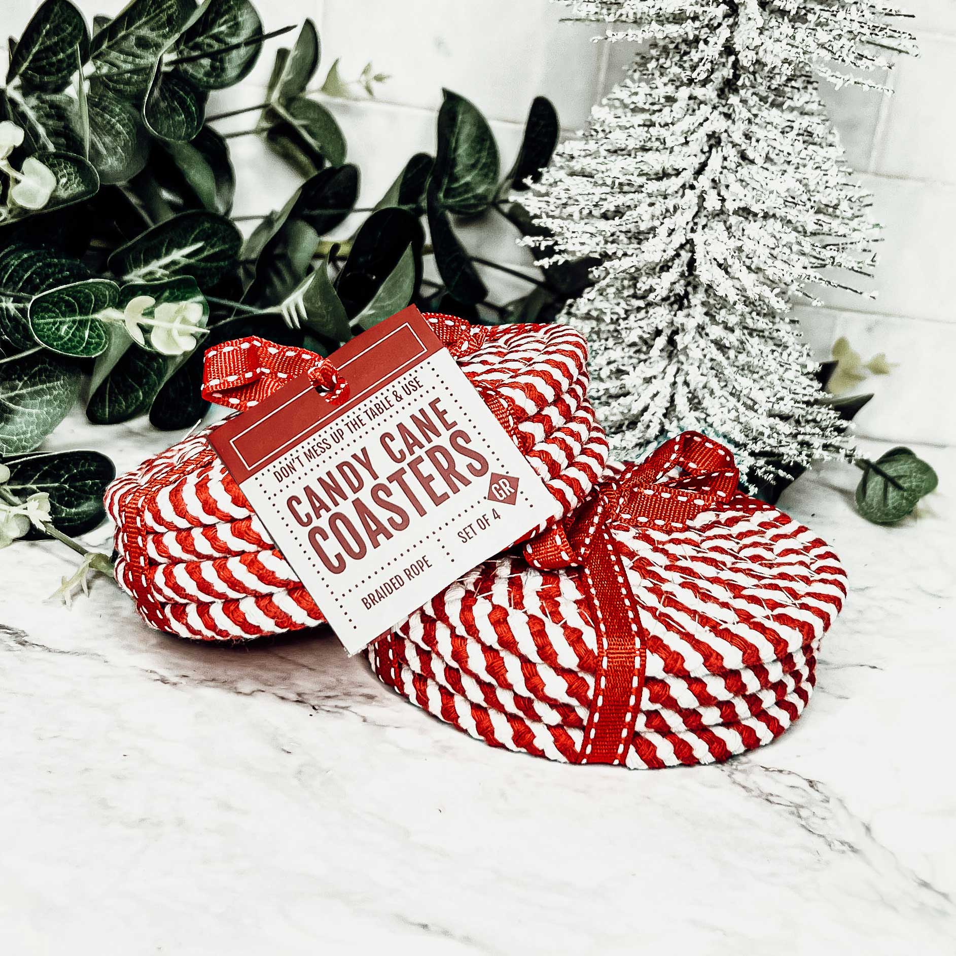 Candy Cane Coaster 4pk by Gia Roma - Image 56