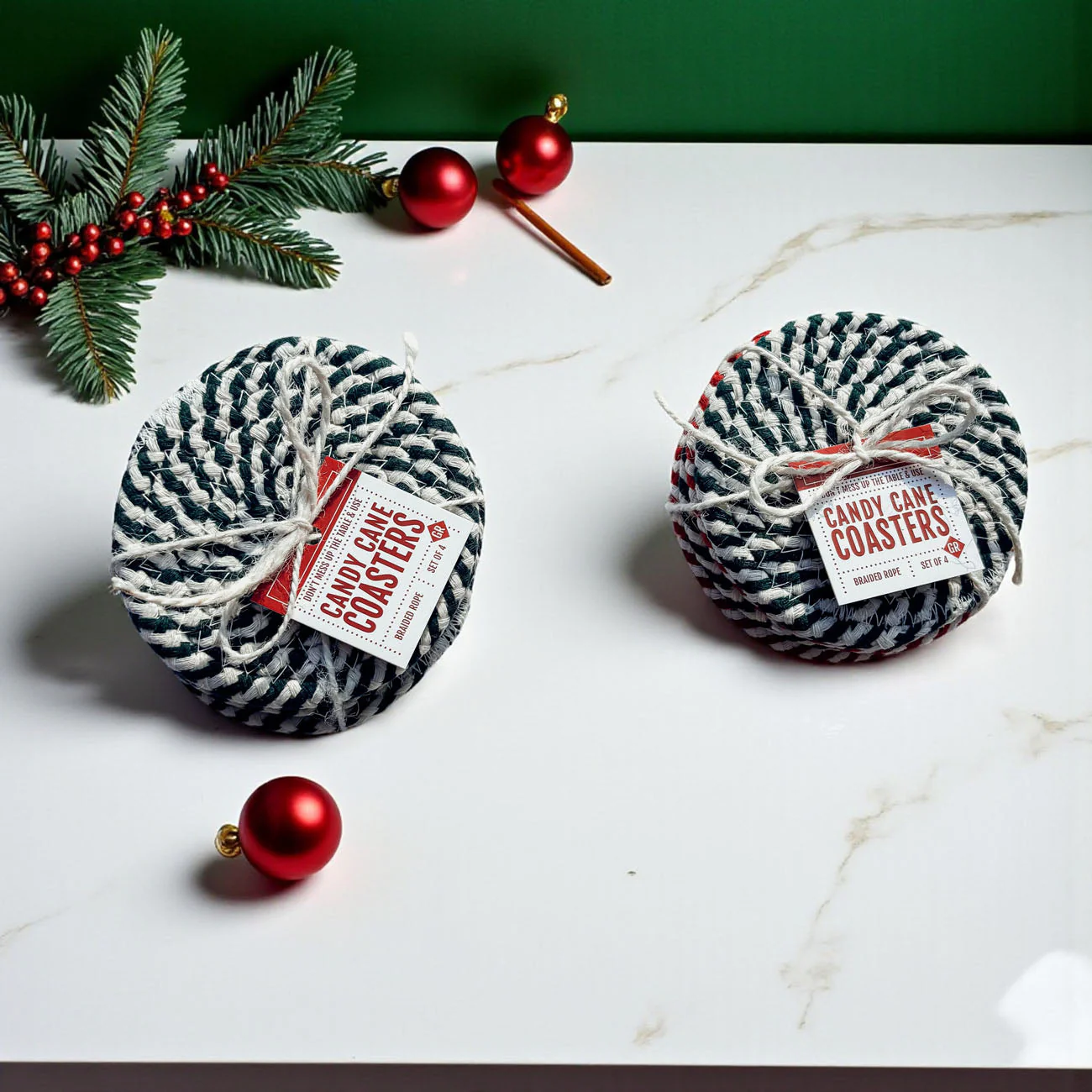 Candy Cane Coaster 4pk by Gia Roma - Image 57