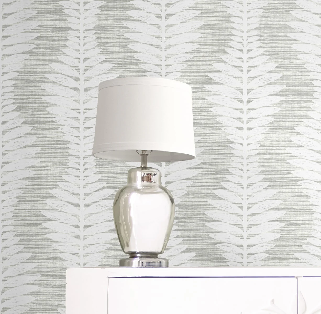 Carina Leaf Ogee Embossed Vinyl Unpasted Wallpaper - Image 29