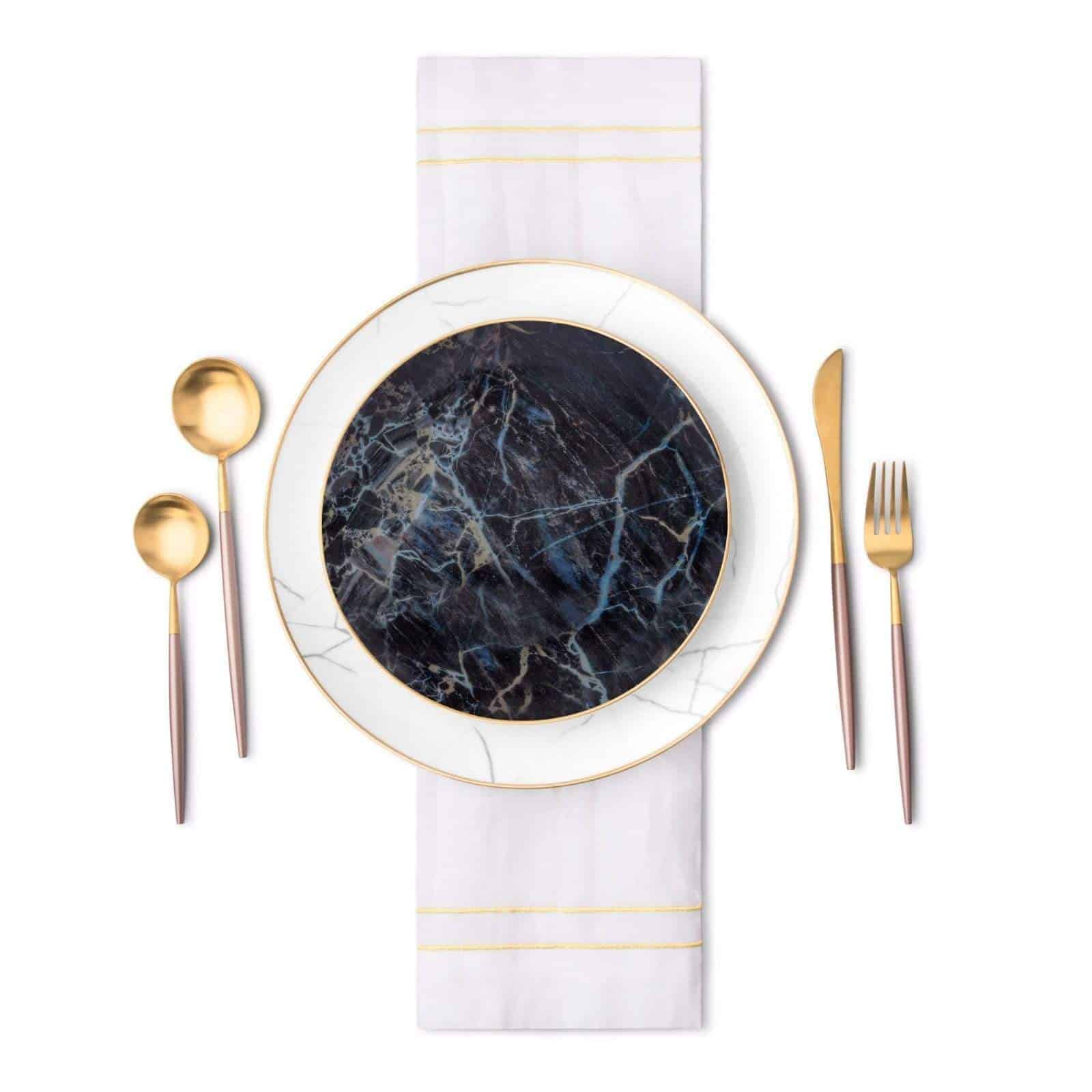 Carrara Marble Dinnerware Set - 16 Piece Set - Image 8