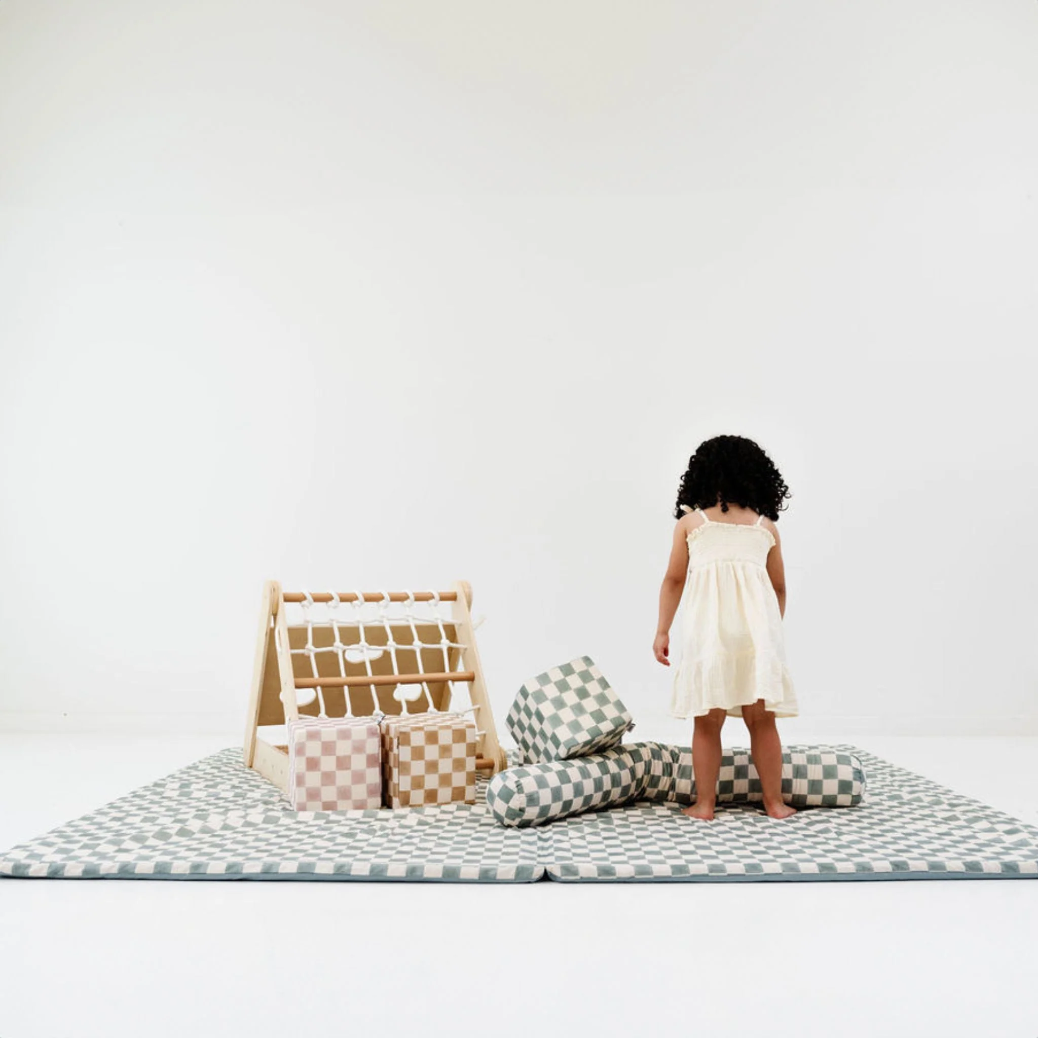 Checker Matcha Organic Cotton Mat - Image 13