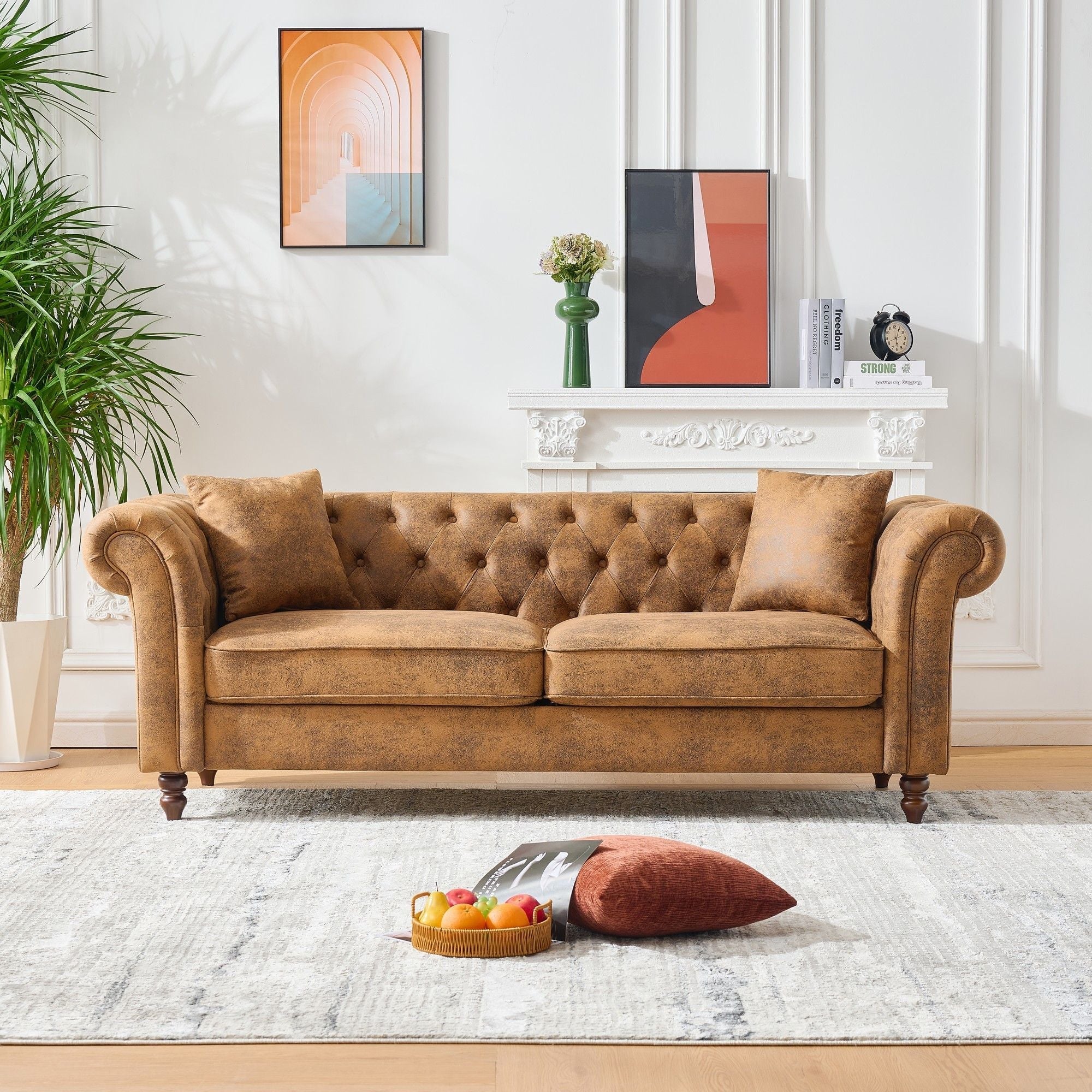 Chesterfield Sofa - Mid Century Modern 3 Seater Couch - Image 4