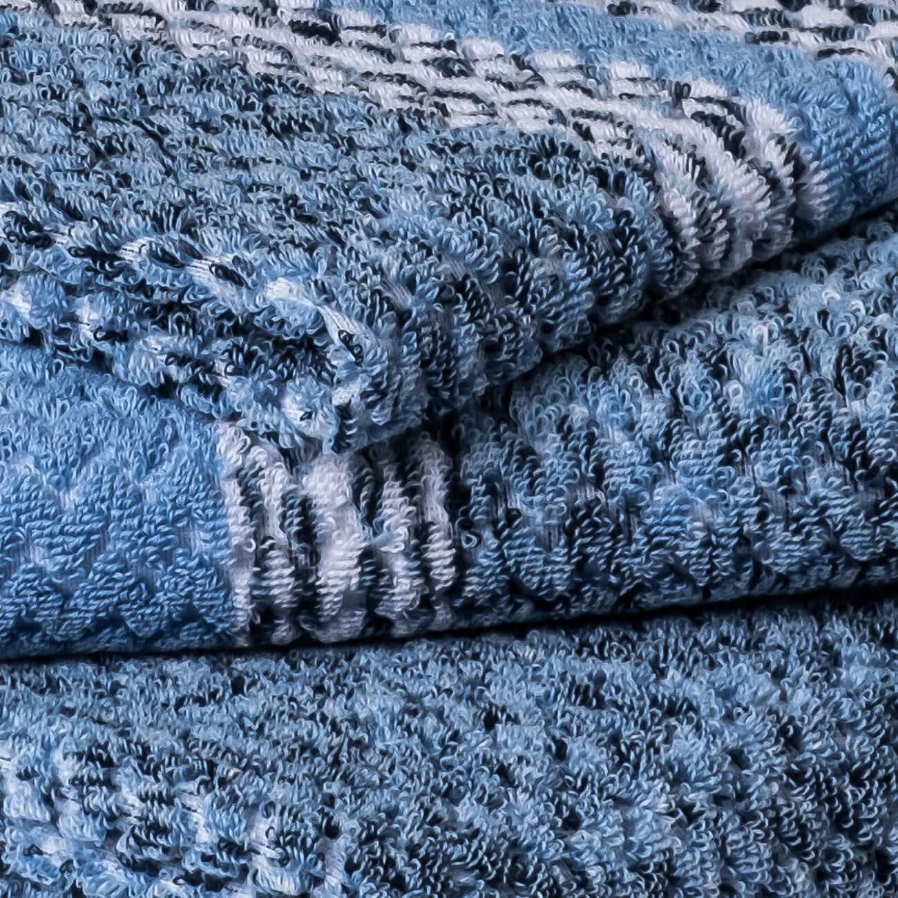 Chevron Light Blue Melange - Linen/Cotton by Turkish Towel Collection - Image 2