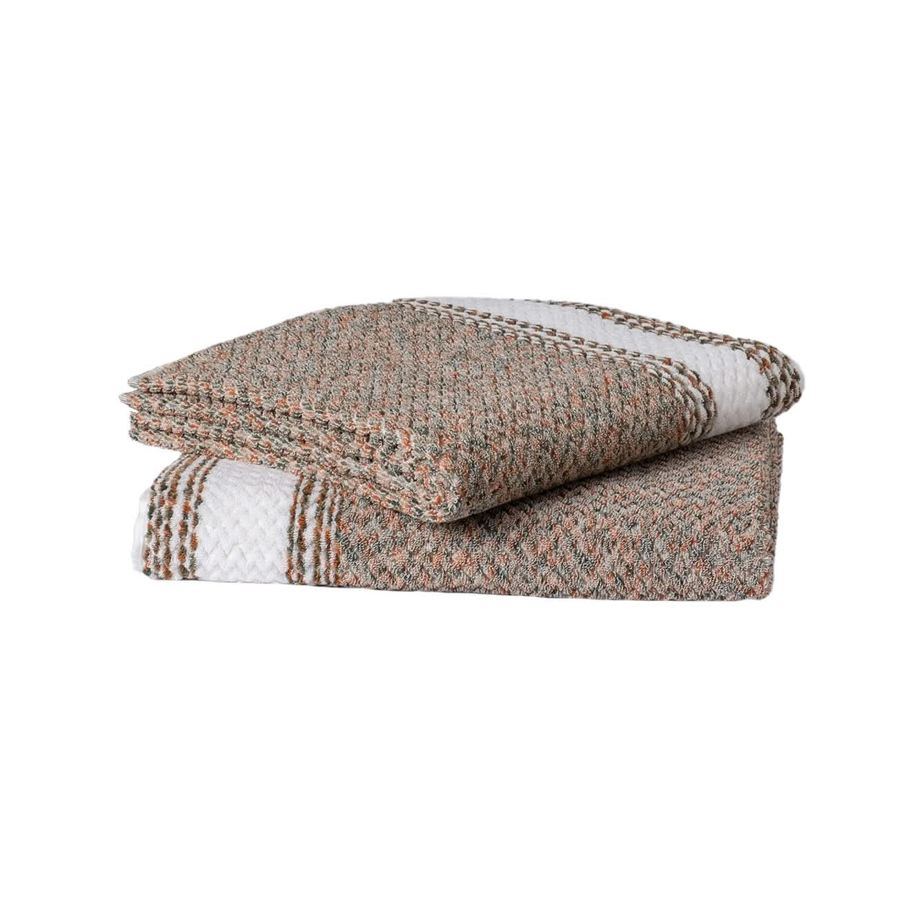 Chevron Orange Green Ivory Melange - Linen/Cotton by Turkish Towel Collection - Image 4