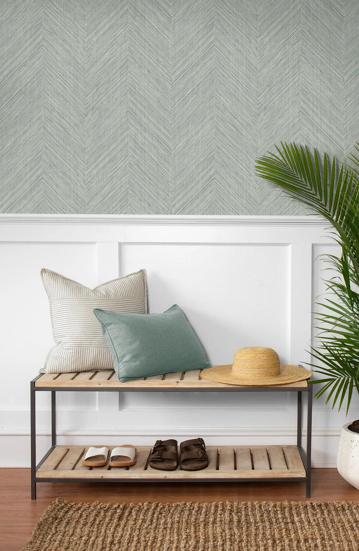 Chevron Stripe Peel and Stick Removable Wallpaper - Image 27