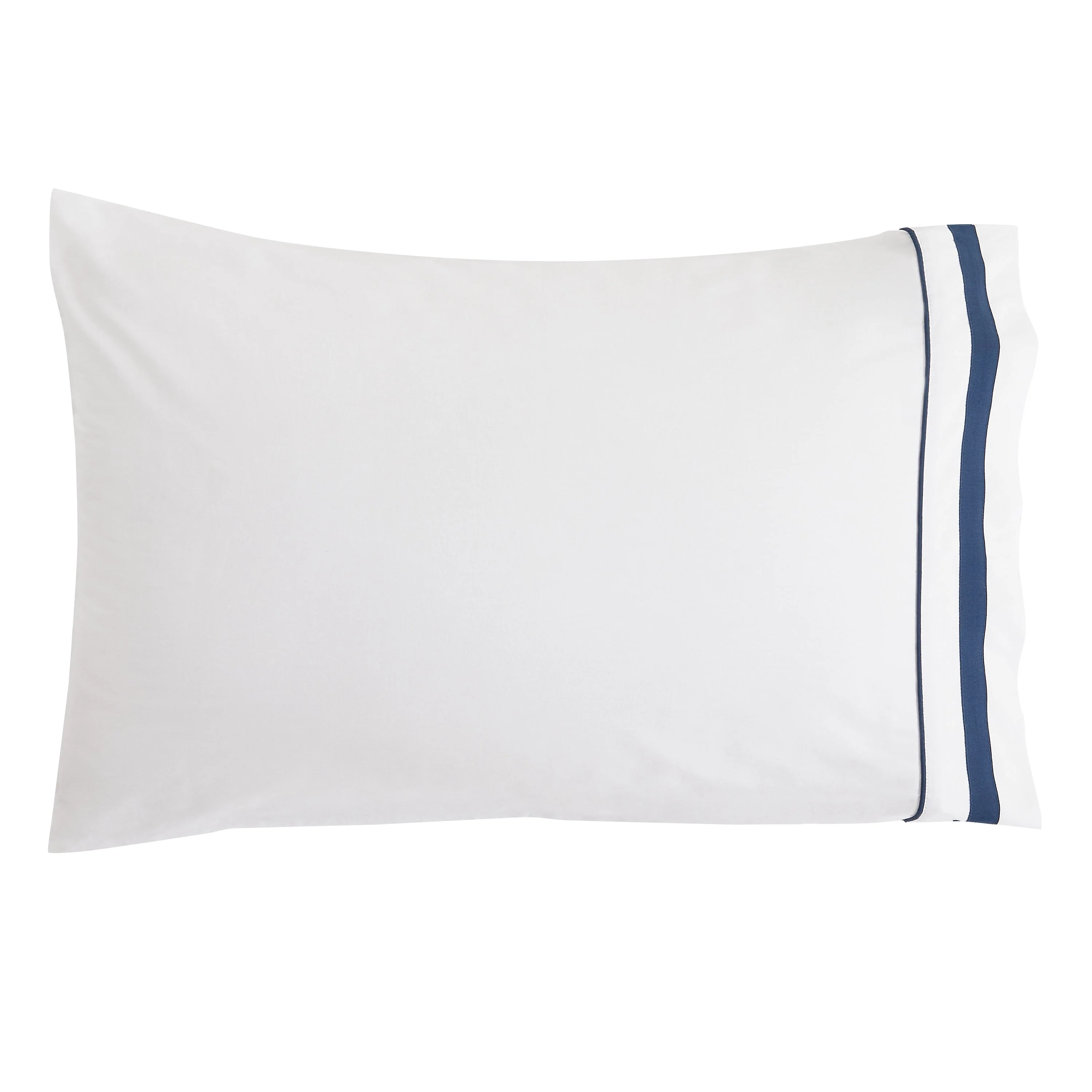 Classic Double Border Percale Cotton Pillowcase Pair - Image 9
