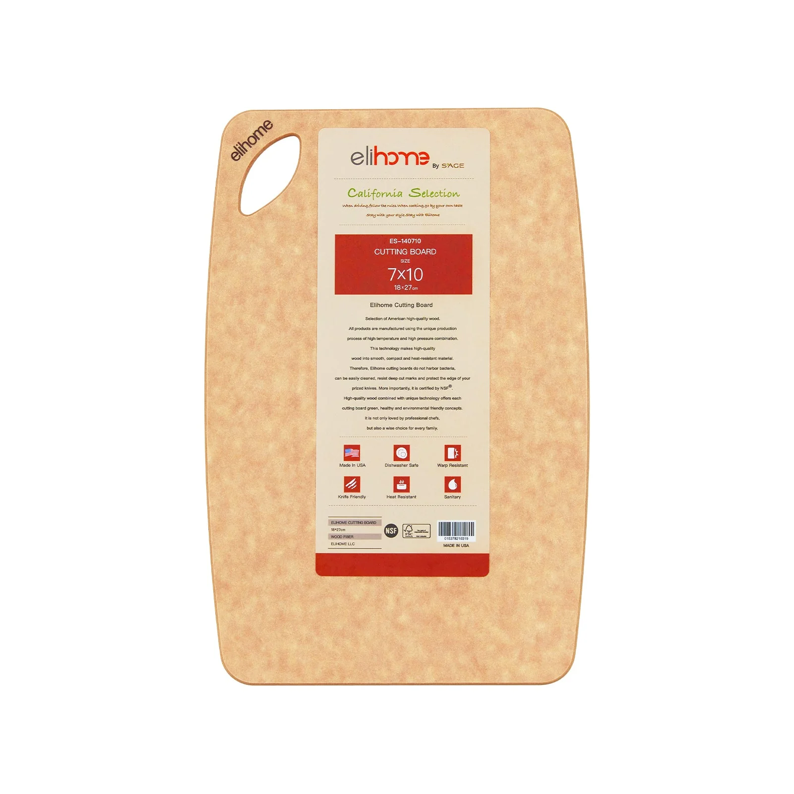 Classic Series 7 x 10 x 1/4 Cutting Board - Small - Image 2