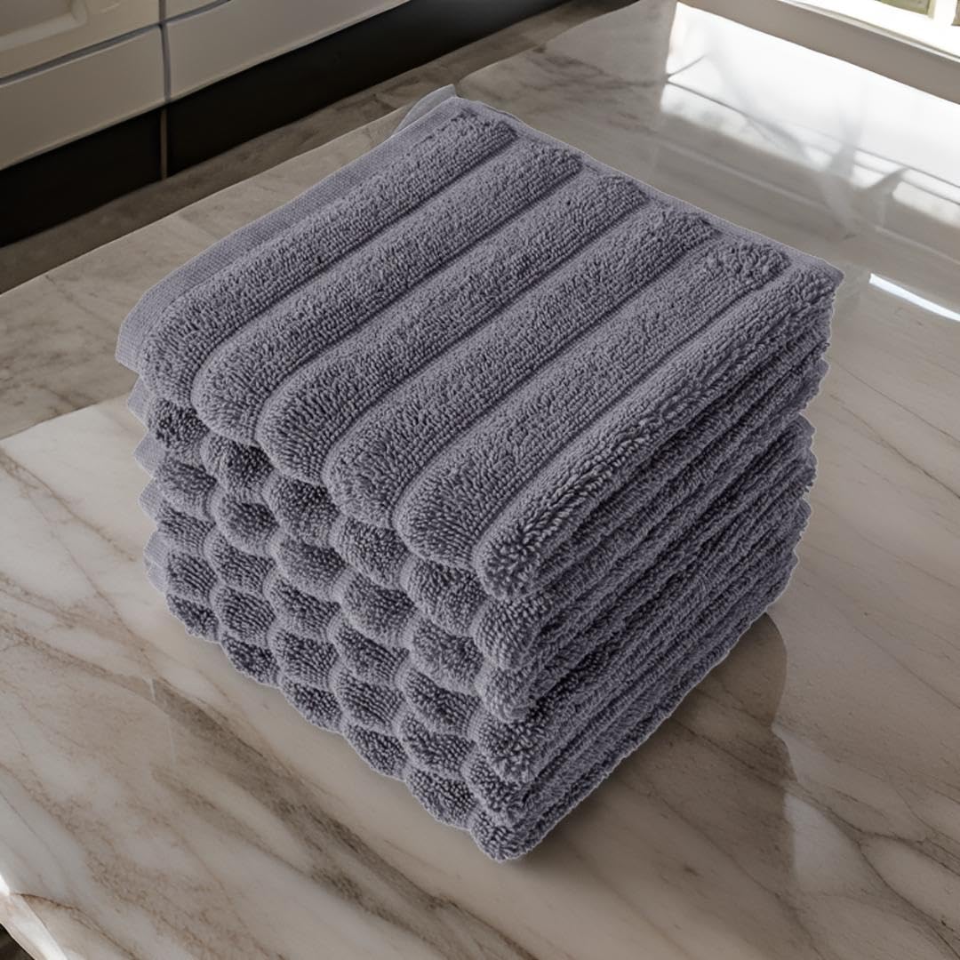 Washcloths Set of 6, Absorbent & Quick Dry I 13"x13" - Image 29