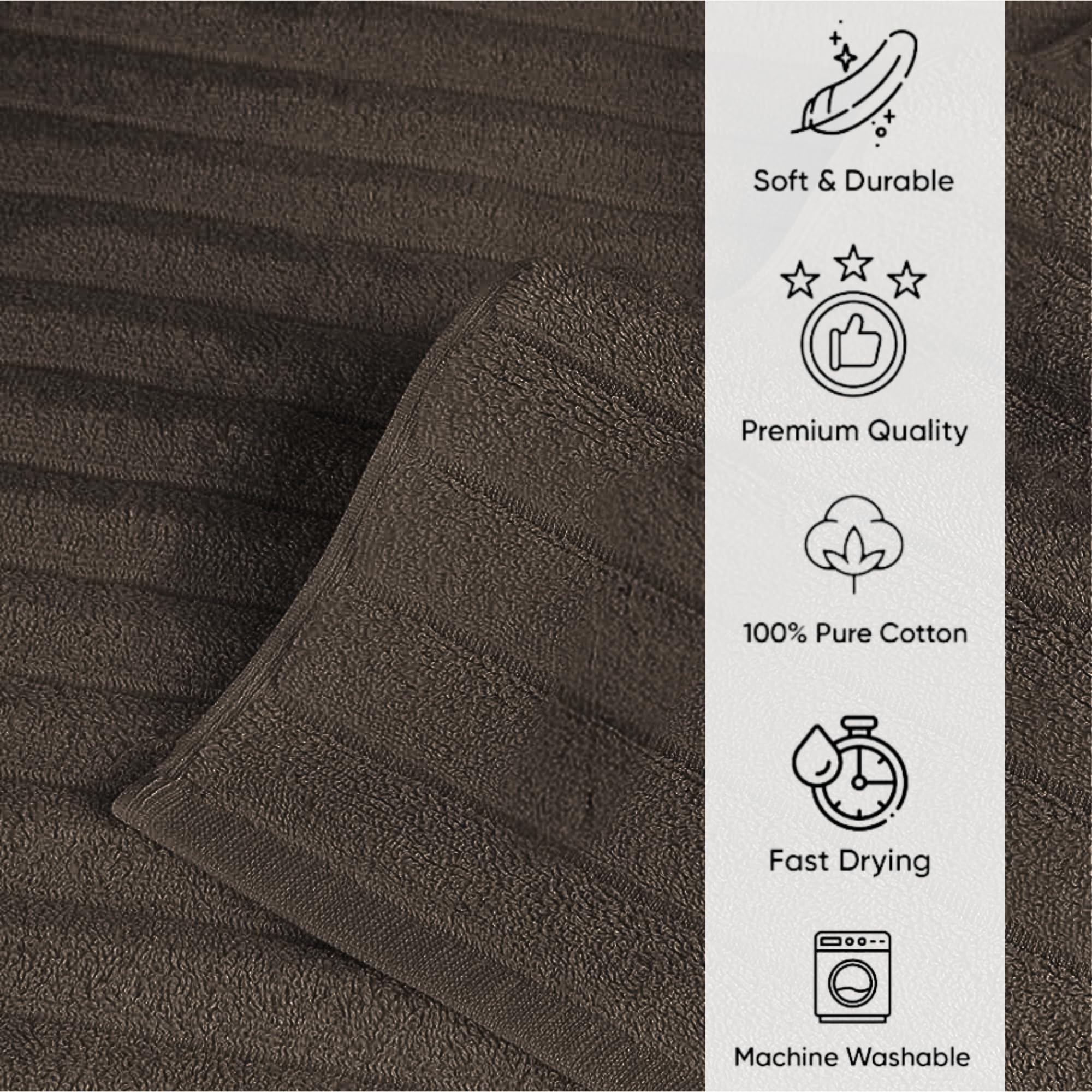 Washcloths Set of 6, Absorbent & Quick Dry I 13"x13" - Image 36