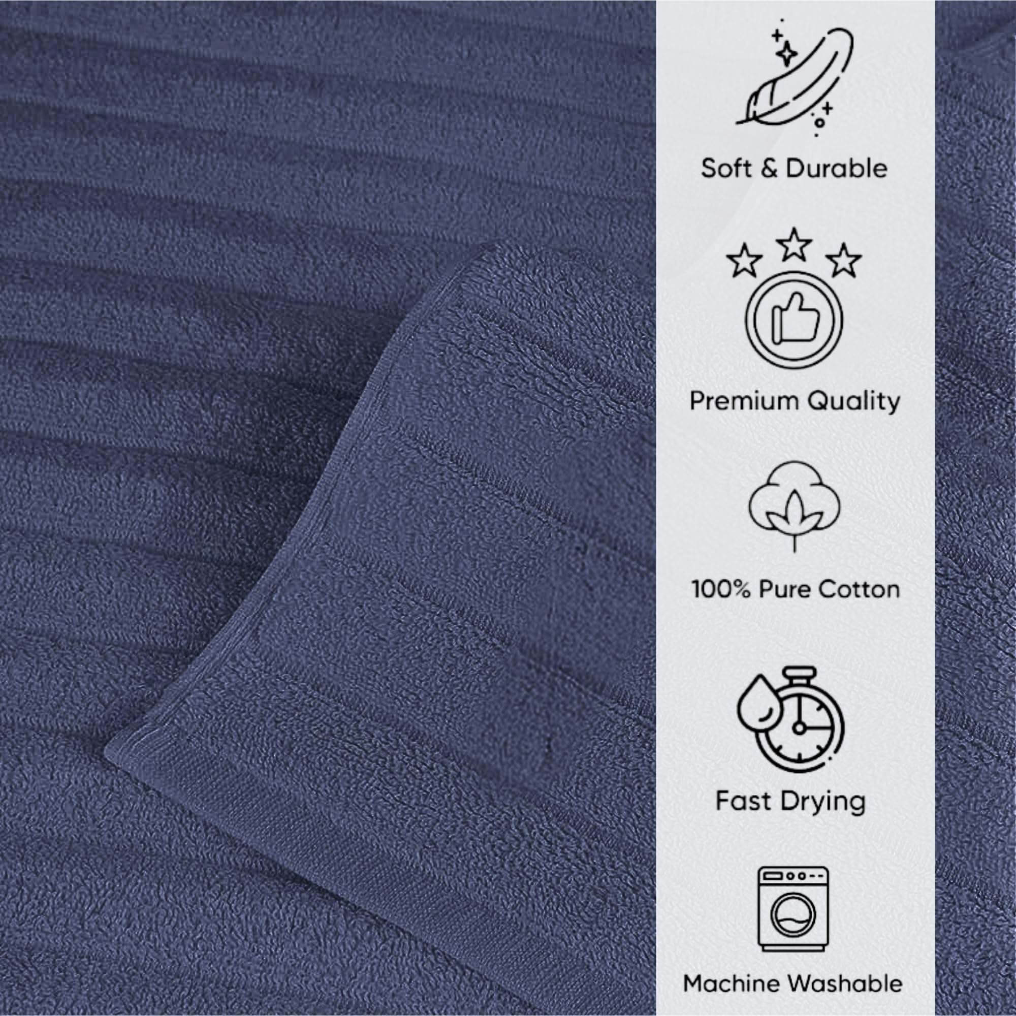Washcloths Set of 6, Absorbent & Quick Dry I 13"x13" - Image 50