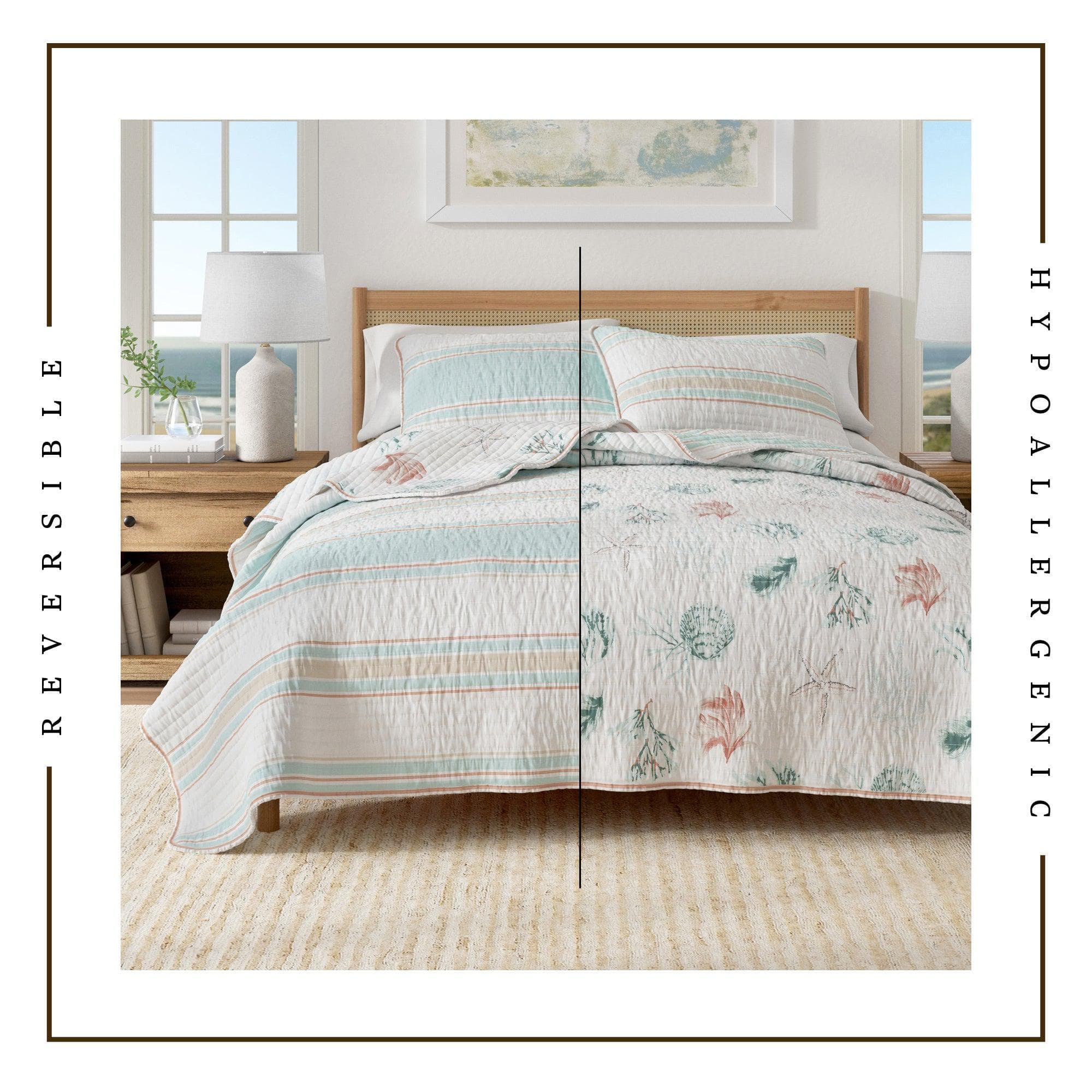 Coastal Printed Cotton Quilt Set - St. Augustine Collection - Image 3