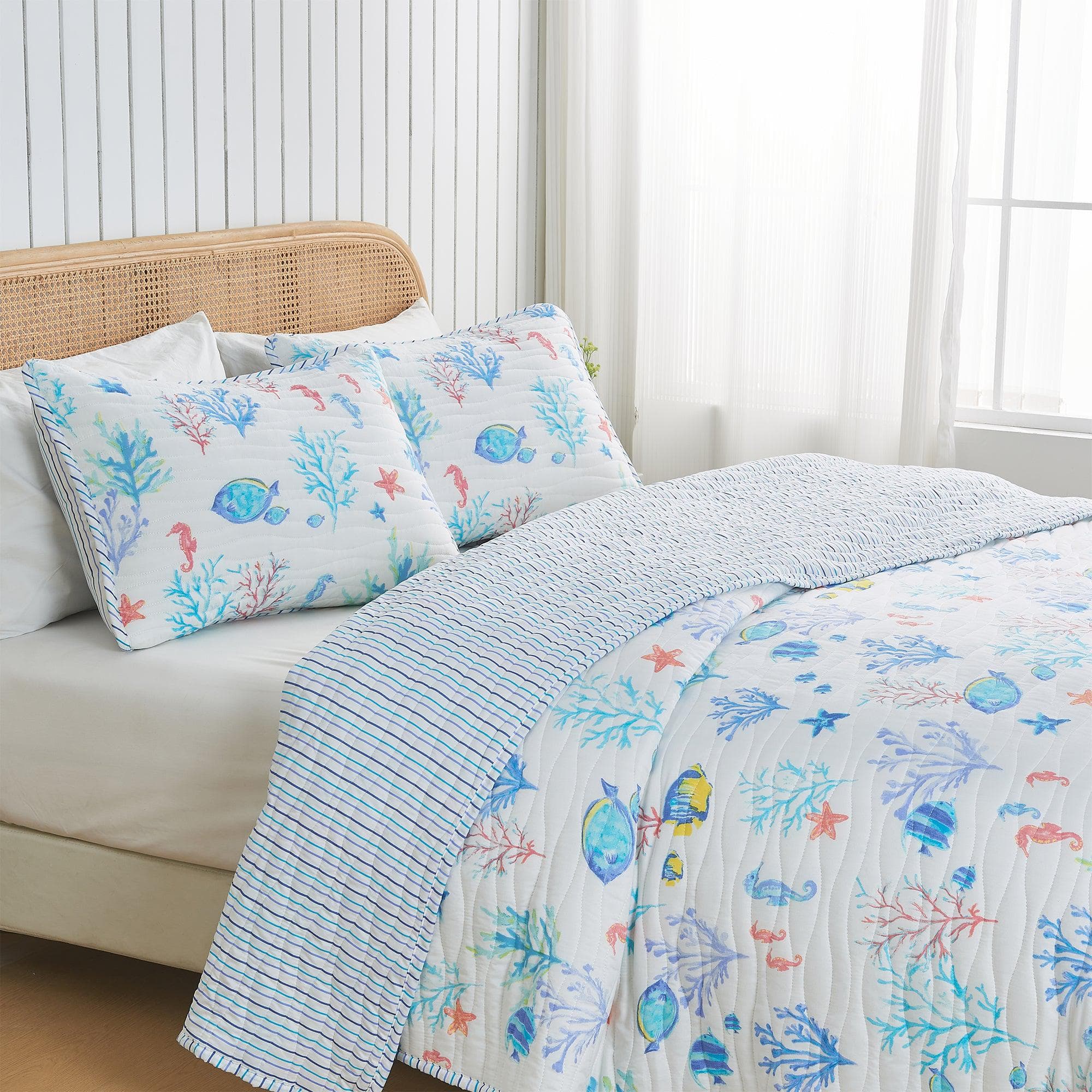 Colorful Coastal Seascape Quilt Set - Ryanne Collection - Image 4