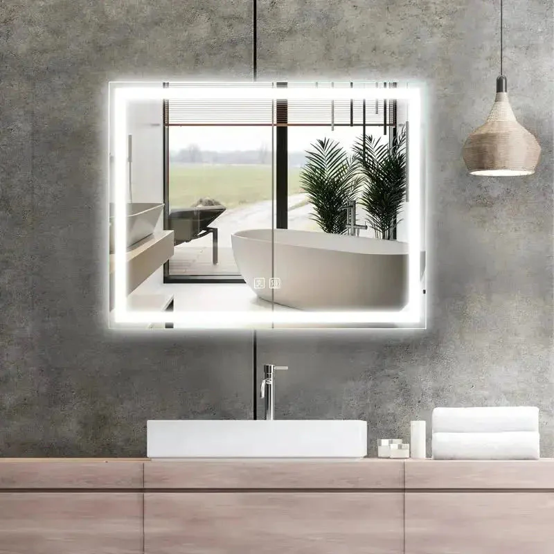 Compact Center Glow LED Bathroom Mirror - Image 13