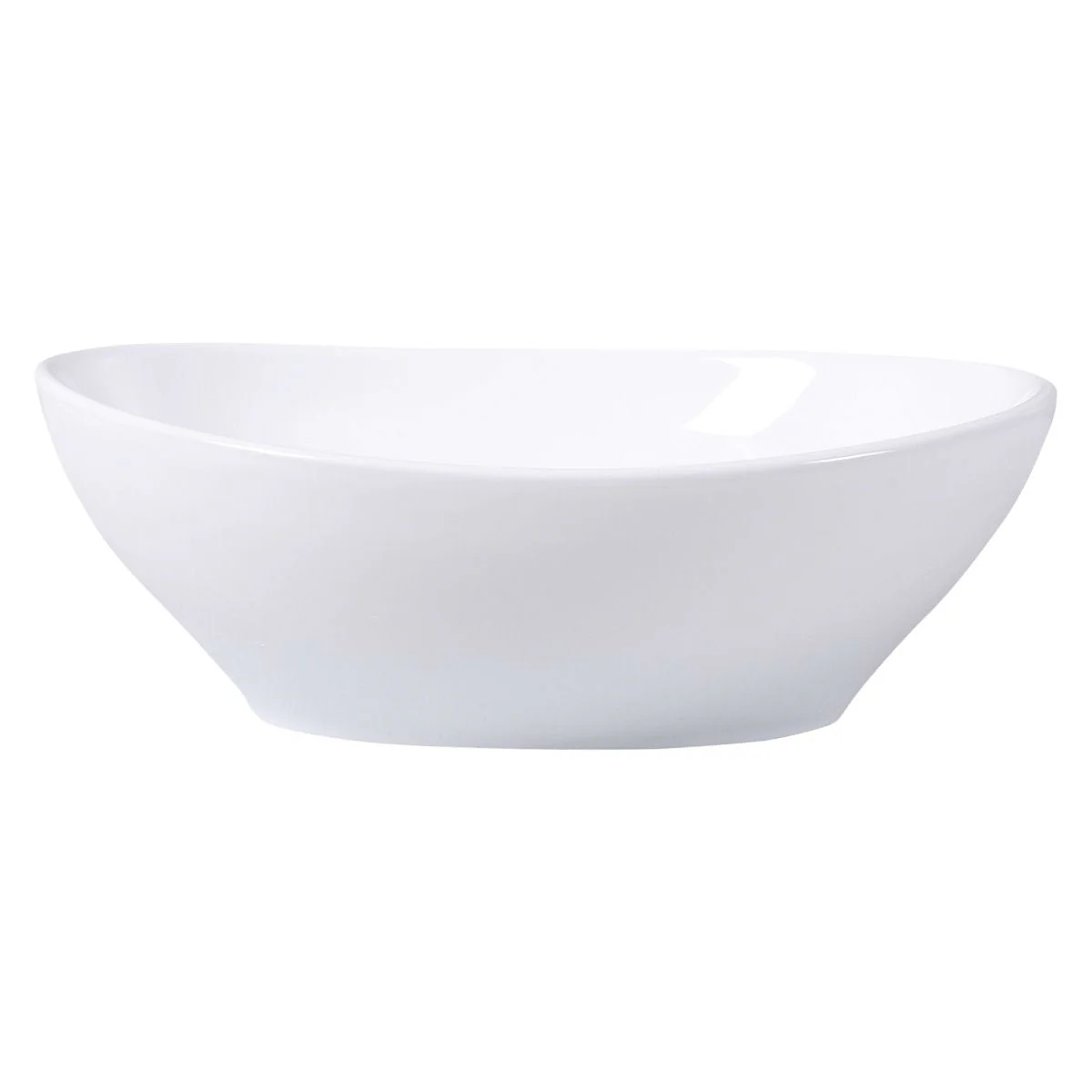Contemporary Oval Basin Round Vessel Bathroom Sink in White - Image 2