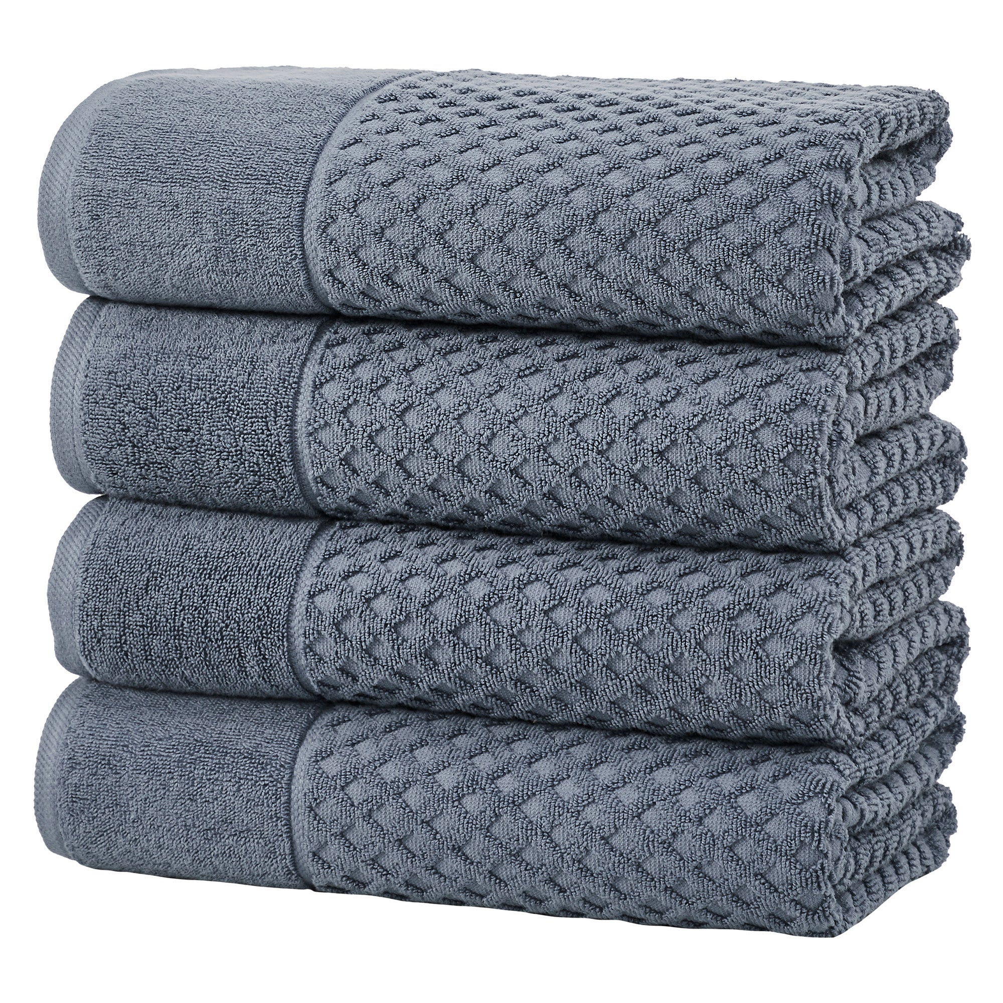 Cotton Diamond Waffle Weave Bath Towel Set - Grayson Collection - Image 104