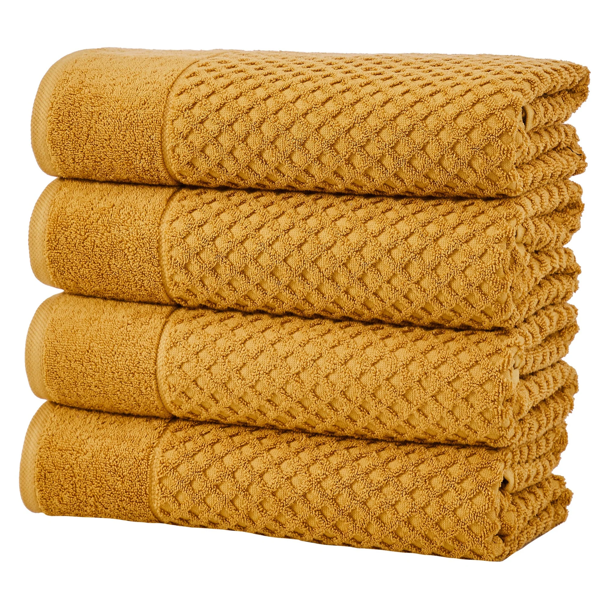 Cotton Diamond Waffle Weave Bath Towel Set - Grayson Collection - Image 115