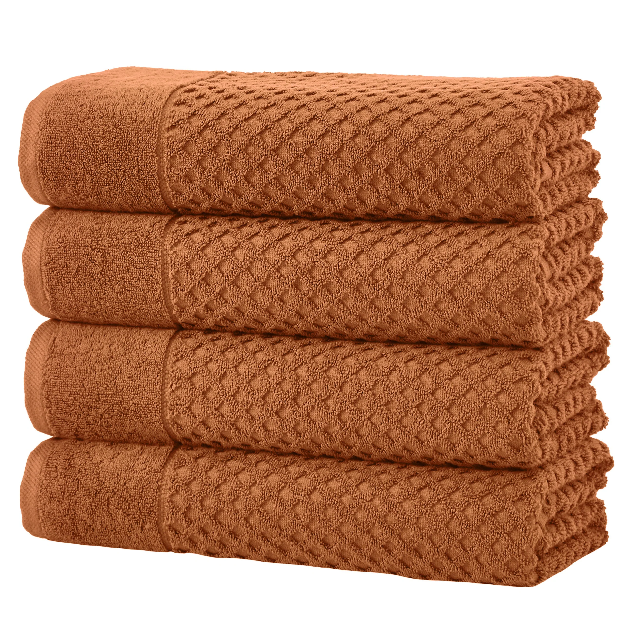 Cotton Diamond Waffle Weave Bath Towel Set - Grayson Collection - Image 127
