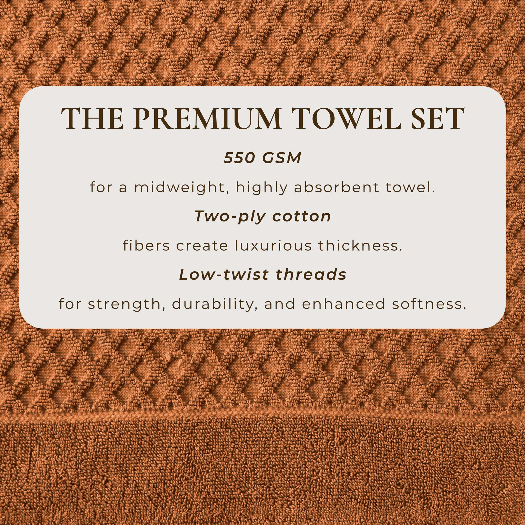 Cotton Diamond Waffle Weave Bath Towel Set - Grayson Collection - Image 130