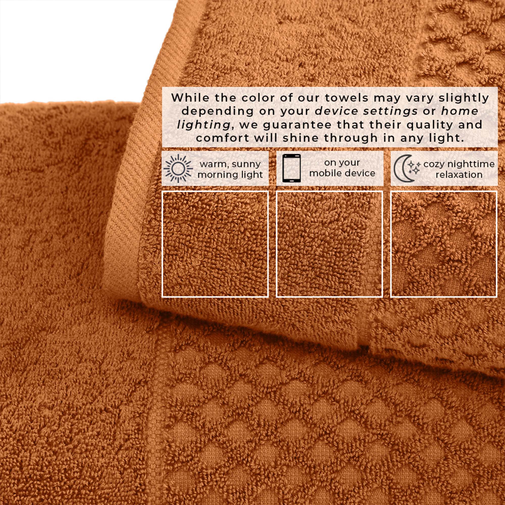 Cotton Diamond Waffle Weave Bath Towel Set - Grayson Collection - Image 136