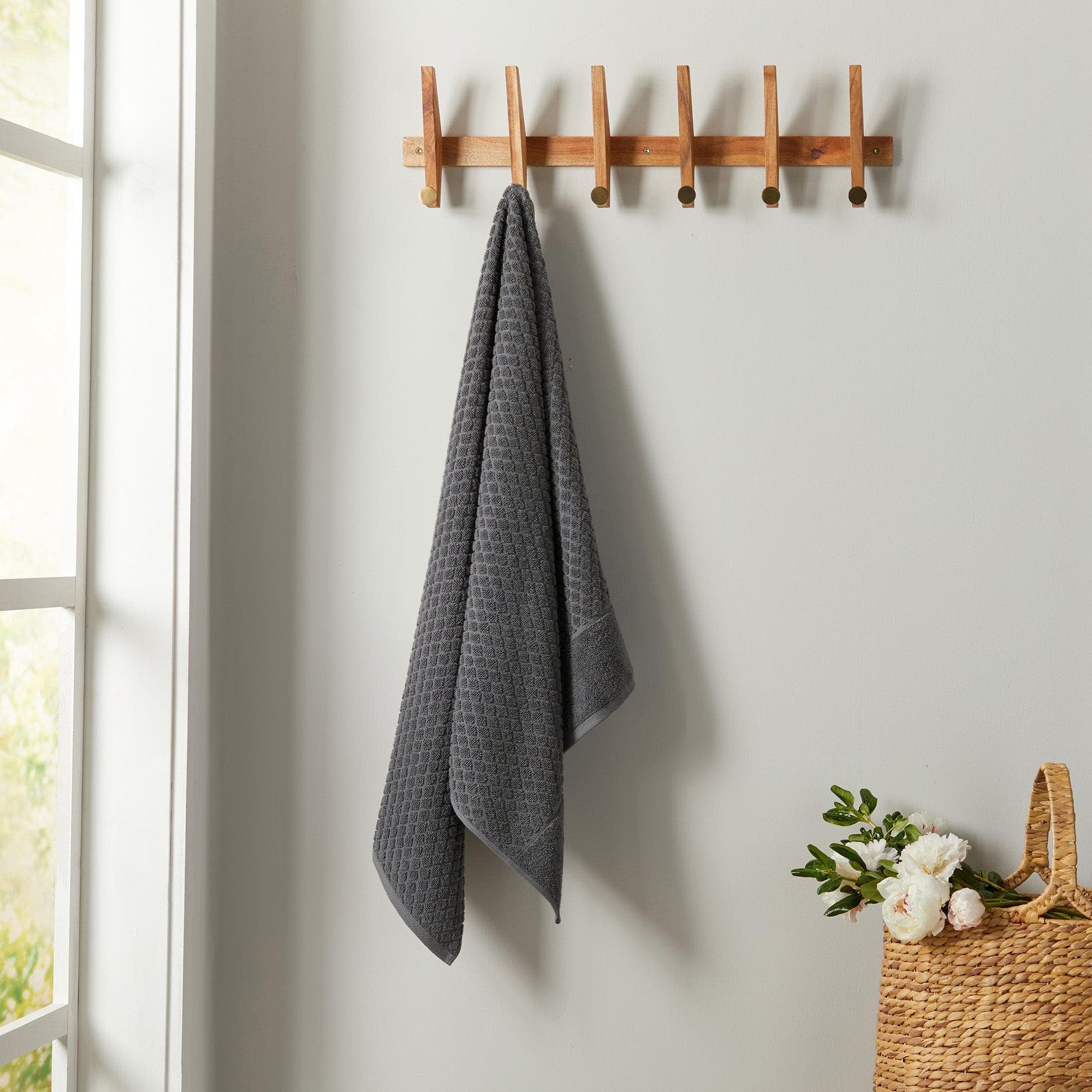 Cotton Diamond Waffle Weave Bath Towel Set - Grayson Collection - Image 155