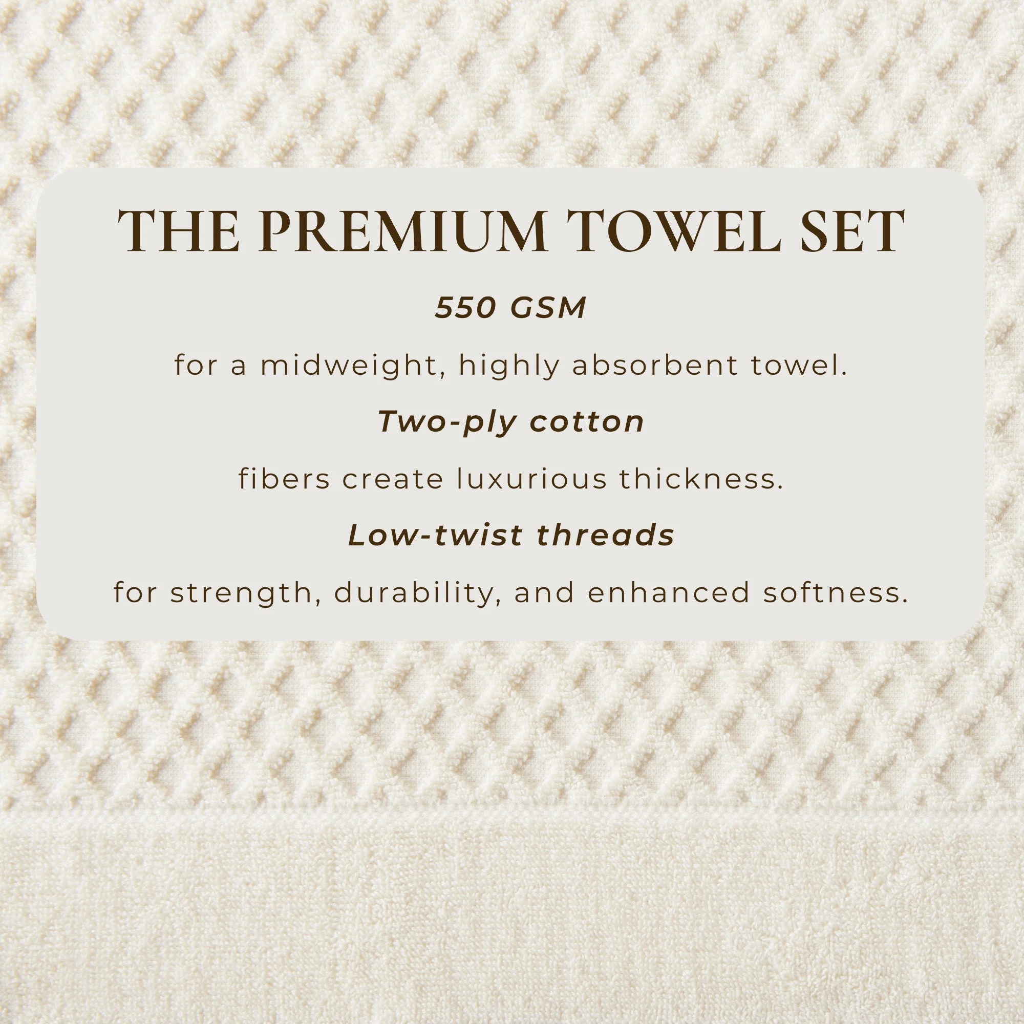 Cotton Diamond Waffle Weave Bath Towel Set - Grayson Collection - Image 17