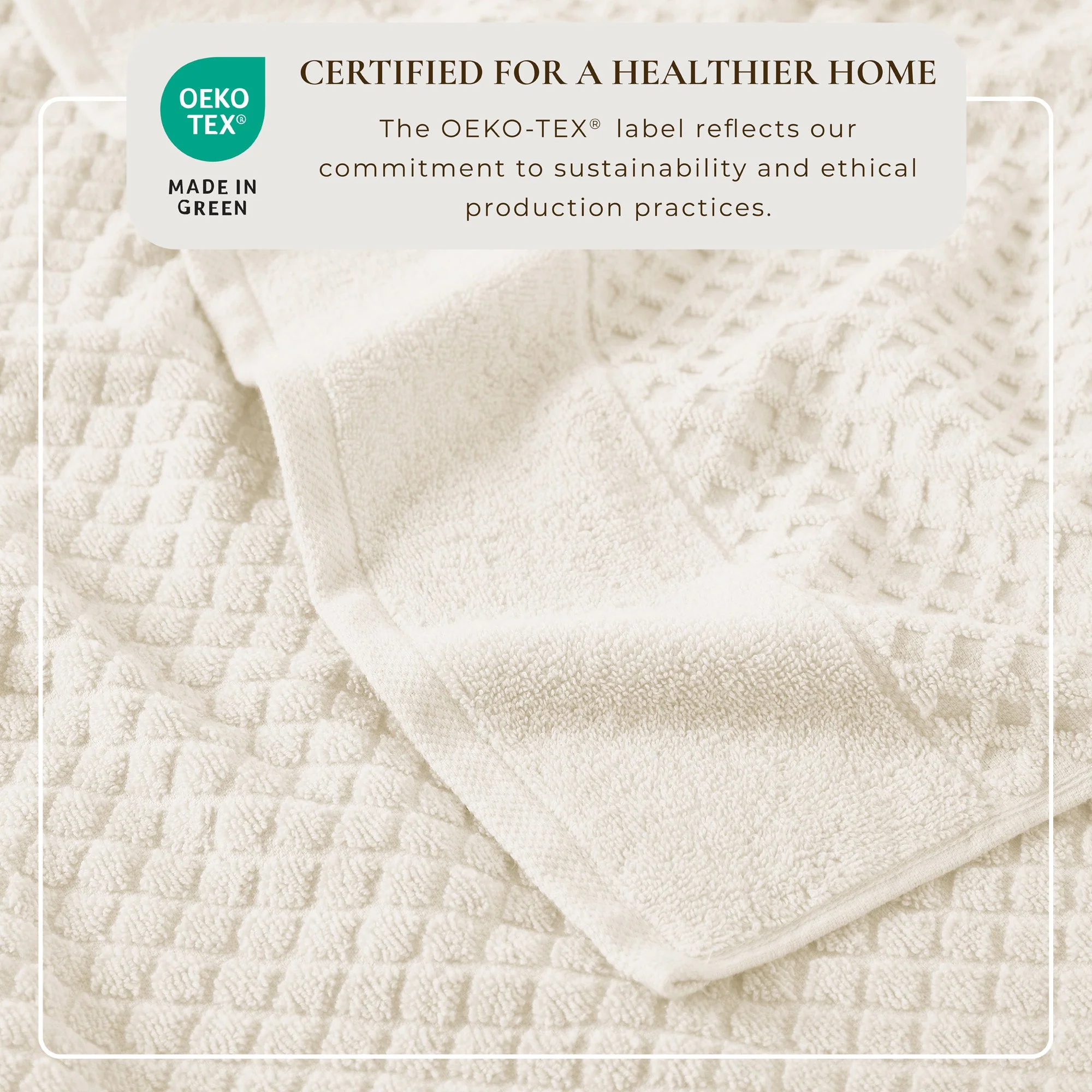 Cotton Diamond Waffle Weave Bath Towel Set - Grayson Collection - Image 18