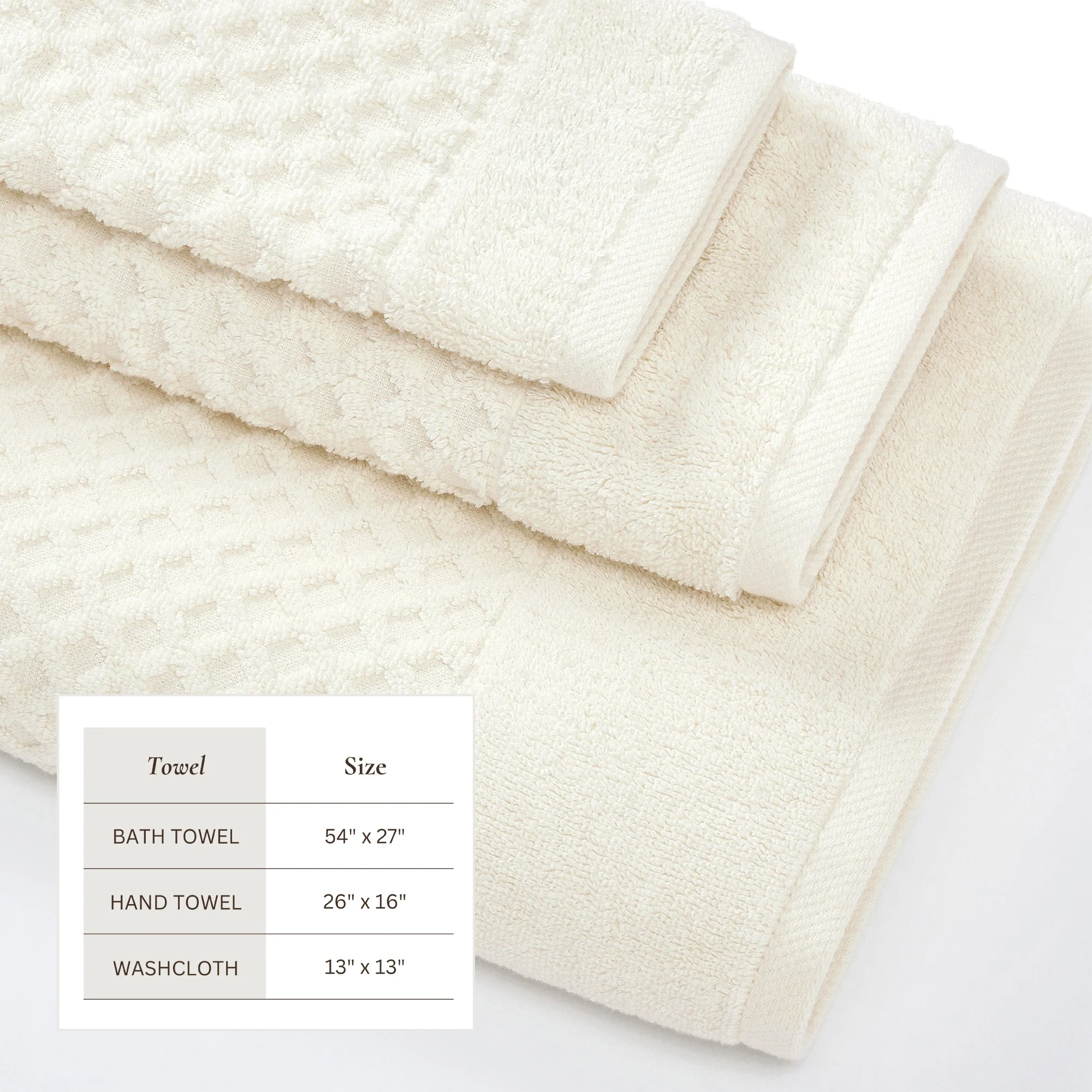 Cotton Diamond Waffle Weave Bath Towel Set - Grayson Collection - Image 19