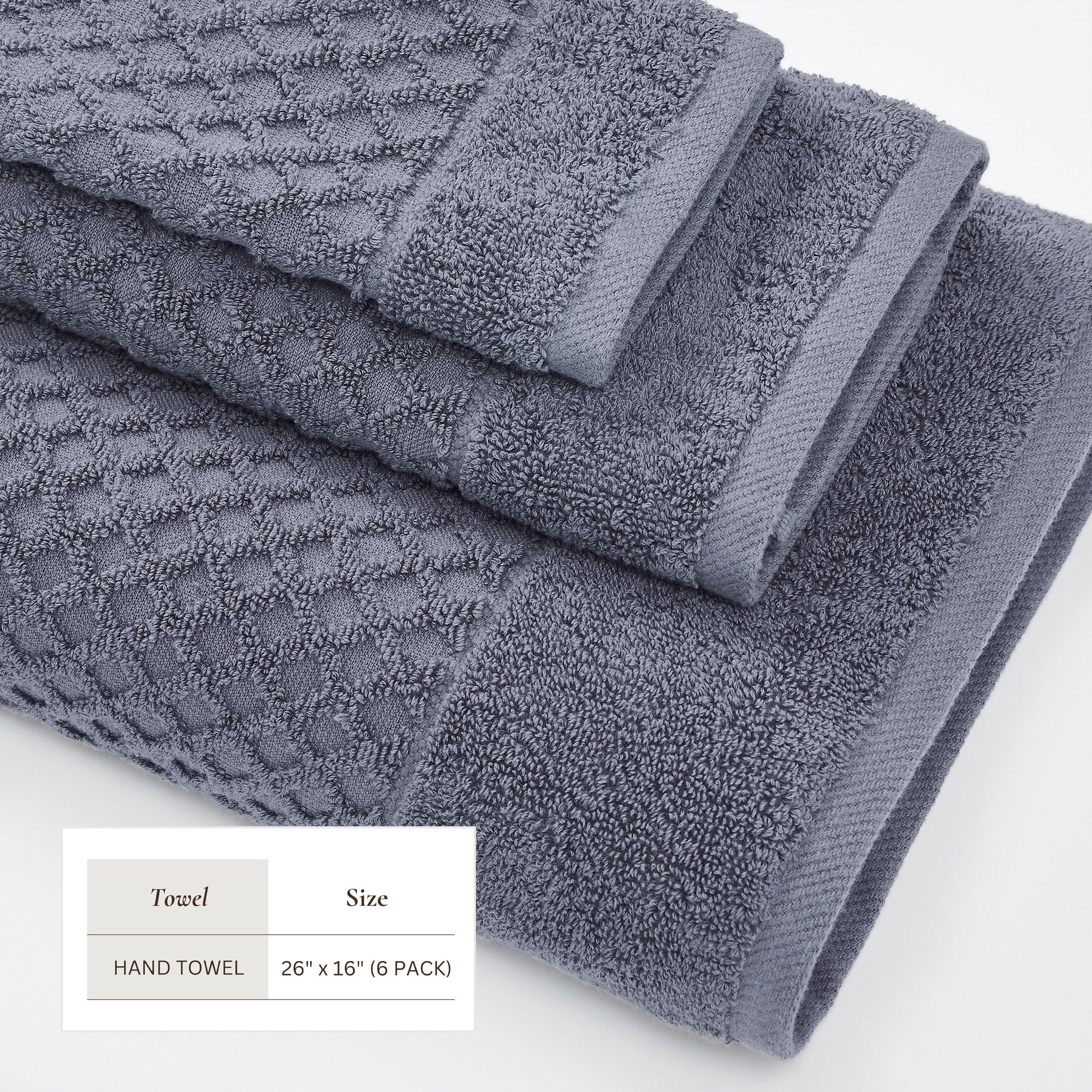 Cotton Diamond Waffle Weave Bath Towel Set - Grayson Collection - Image 196