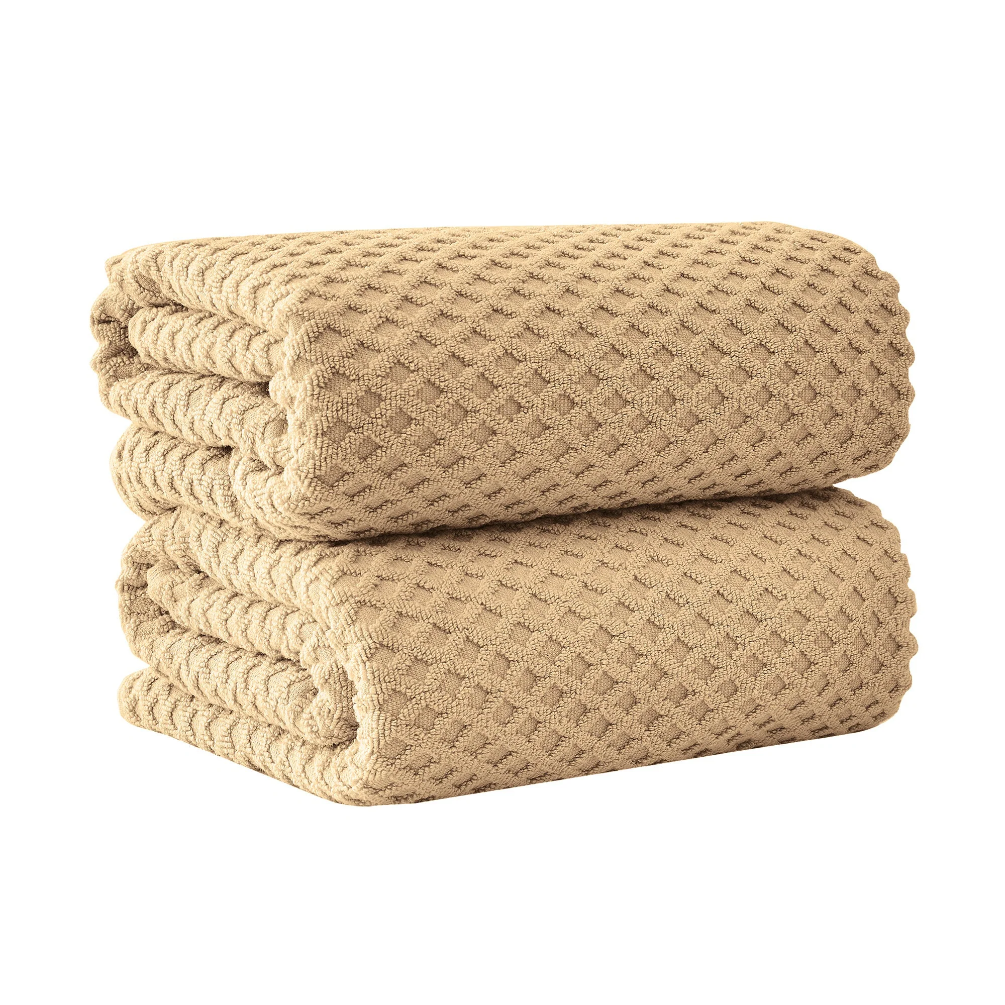 Cotton Diamond Waffle Weave Bath Towel Set - Grayson Collection - Image 203