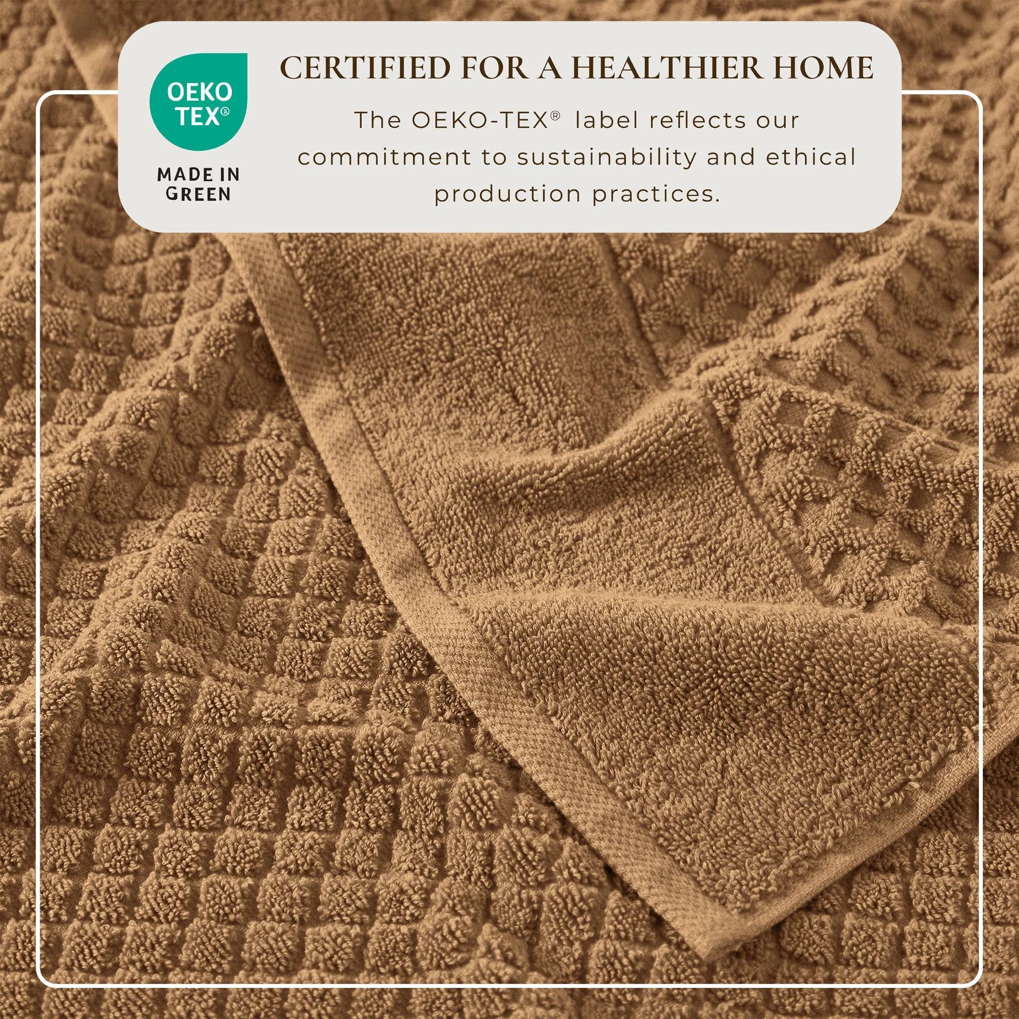 Cotton Diamond Waffle Weave Bath Towel Set - Grayson Collection - Image 219