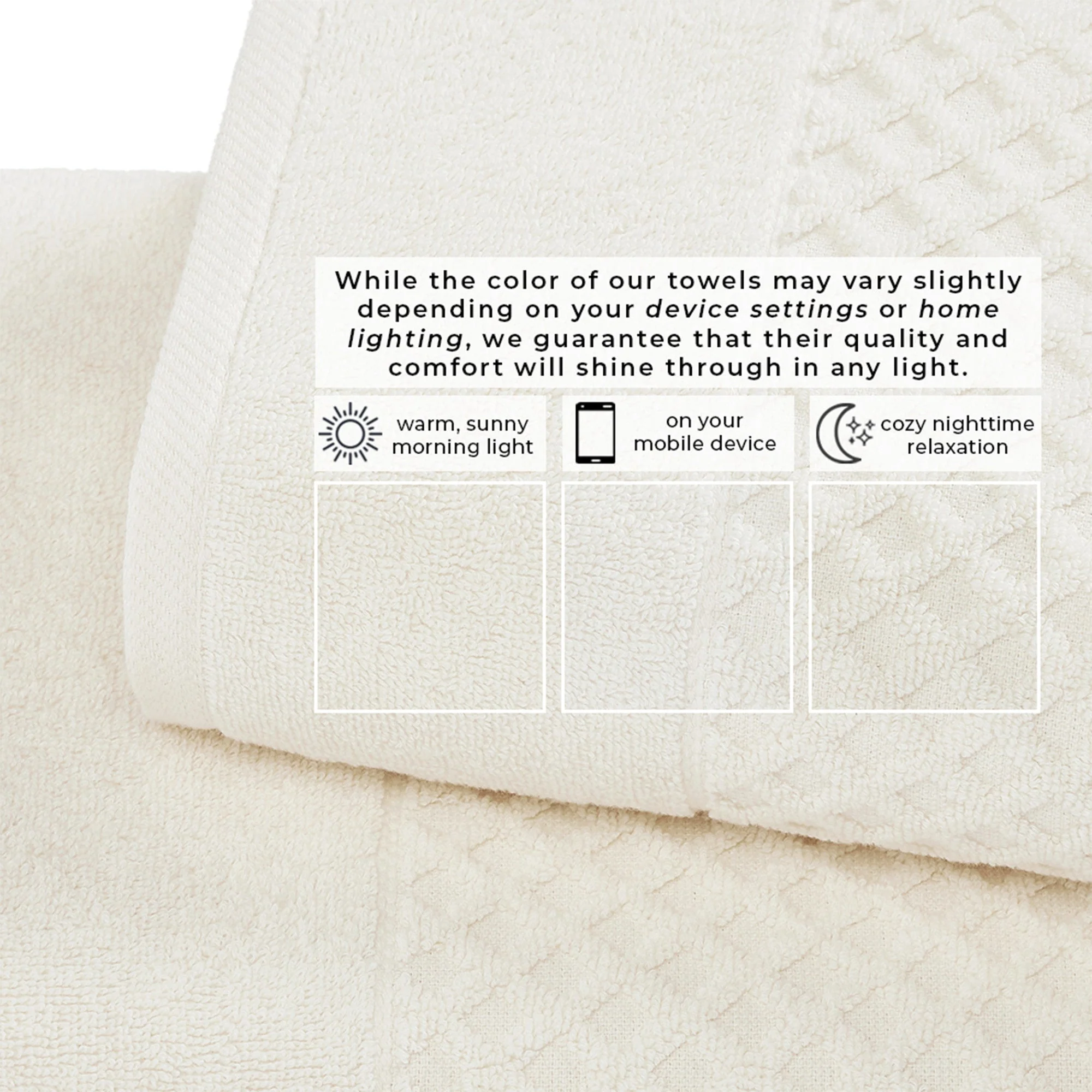 Cotton Diamond Waffle Weave Bath Towel Set - Grayson Collection - Image 23