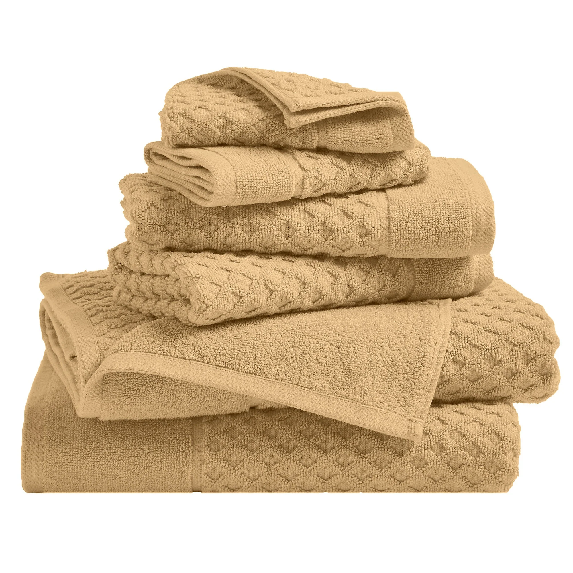Cotton Diamond Waffle Weave Bath Towel Set - Grayson Collection - Image 25
