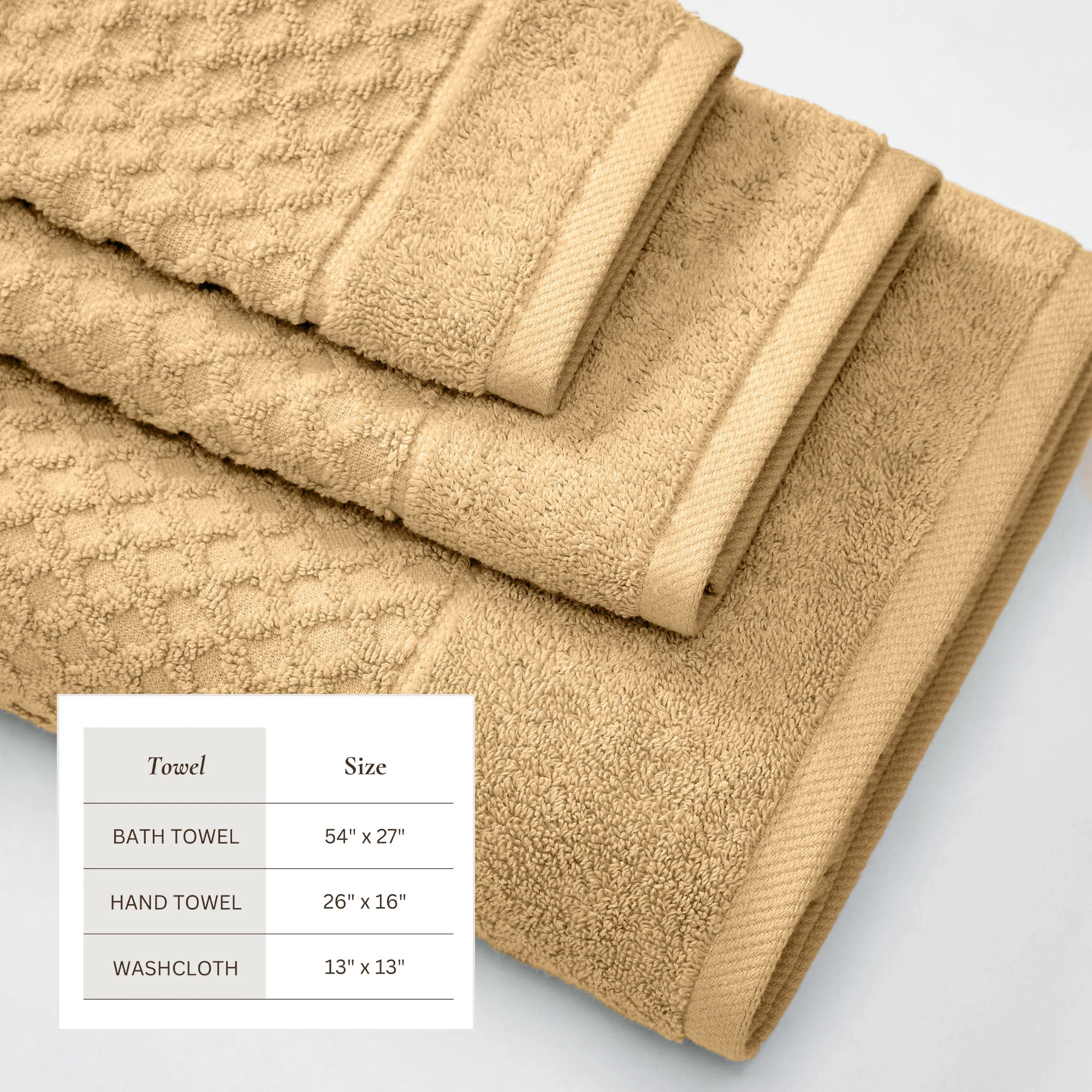 Cotton Diamond Waffle Weave Bath Towel Set - Grayson Collection - Image 31