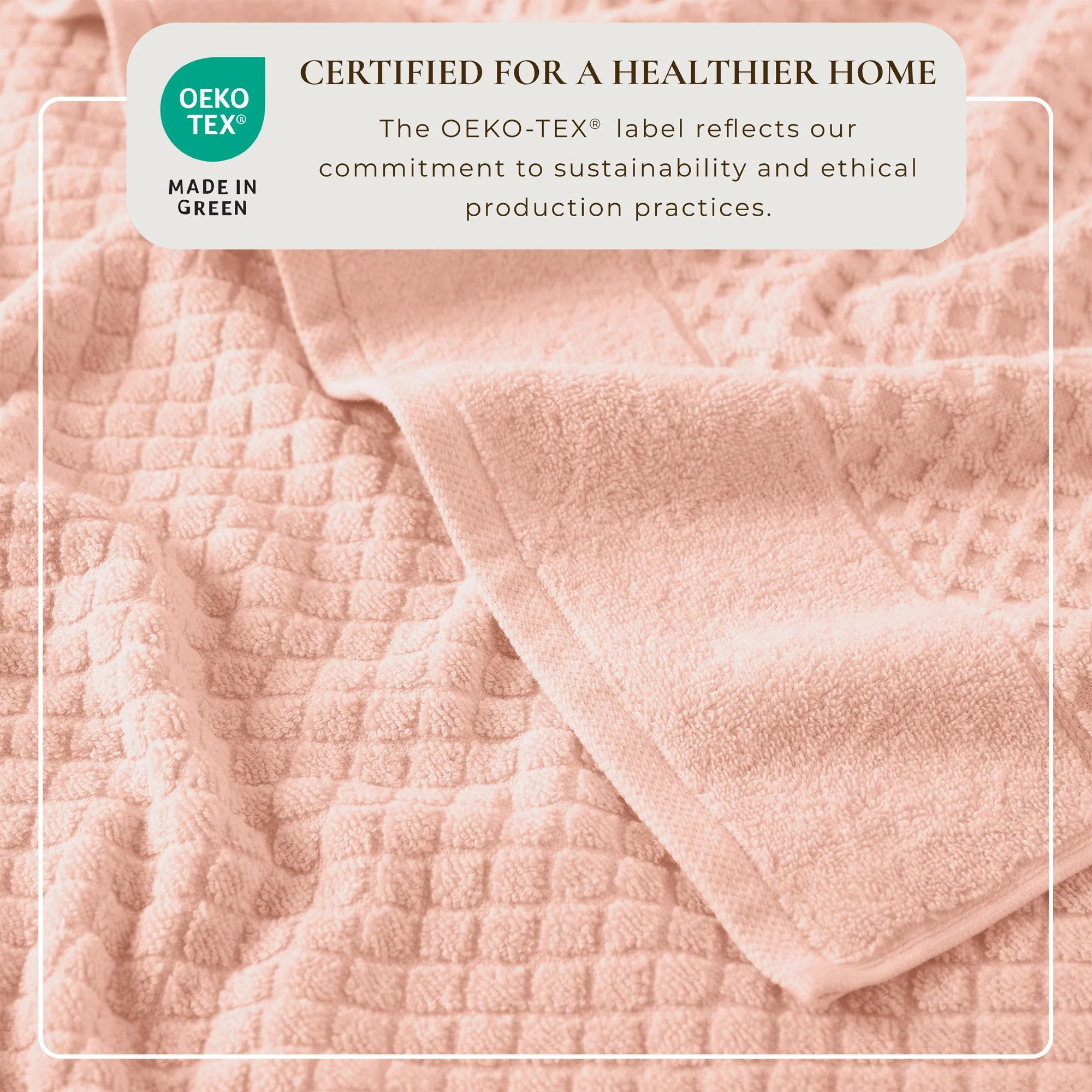 Cotton Diamond Waffle Weave Bath Towel Set - Grayson Collection - Image 43