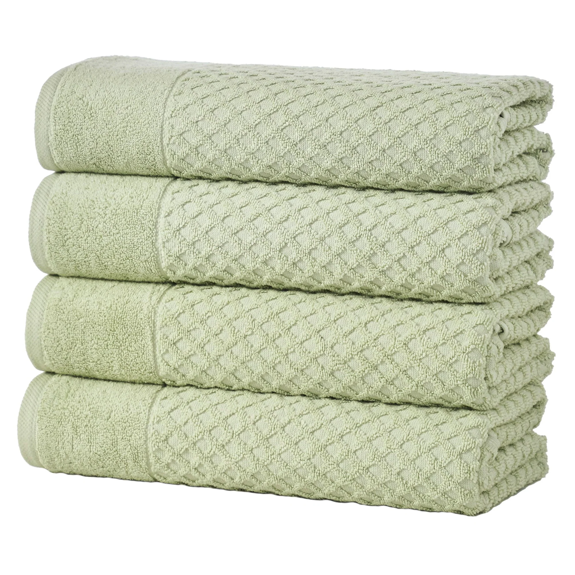 Cotton Diamond Waffle Weave Bath Towel Set - Grayson Collection - Image 52