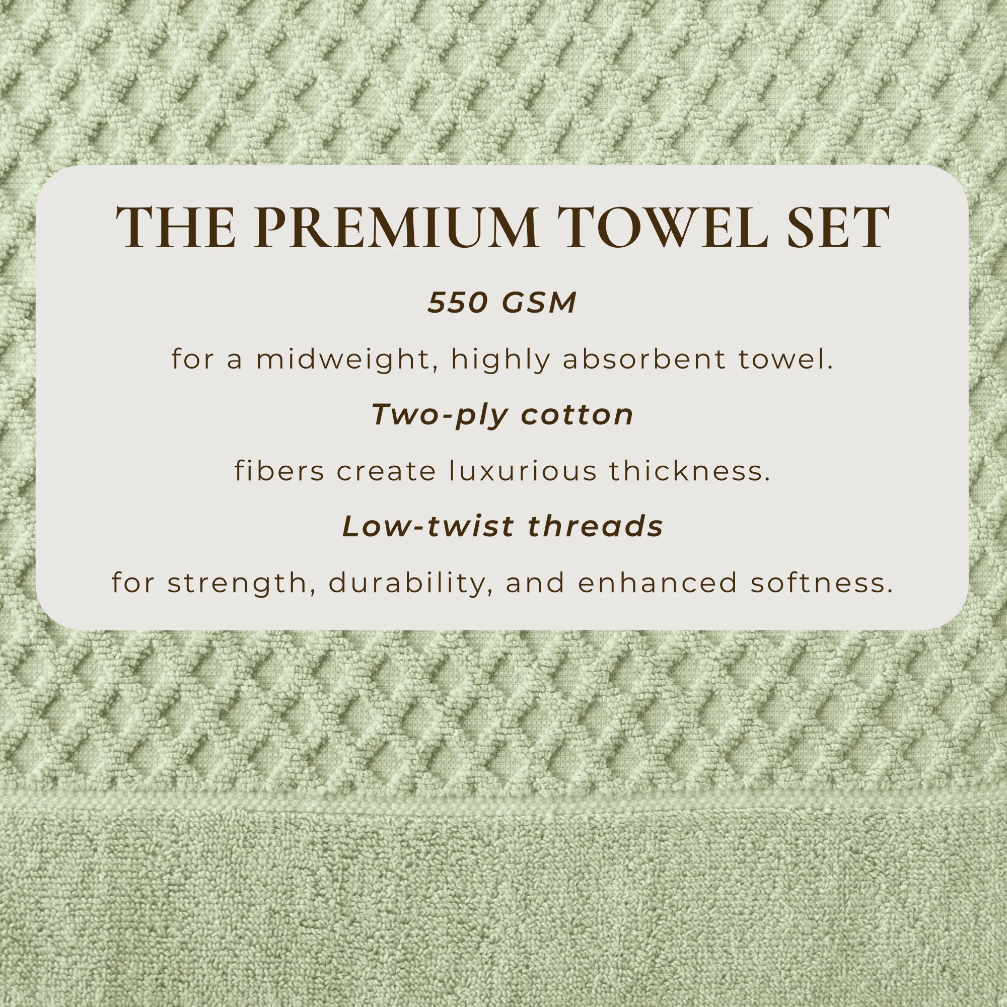 Cotton Diamond Waffle Weave Bath Towel Set - Grayson Collection - Image 54