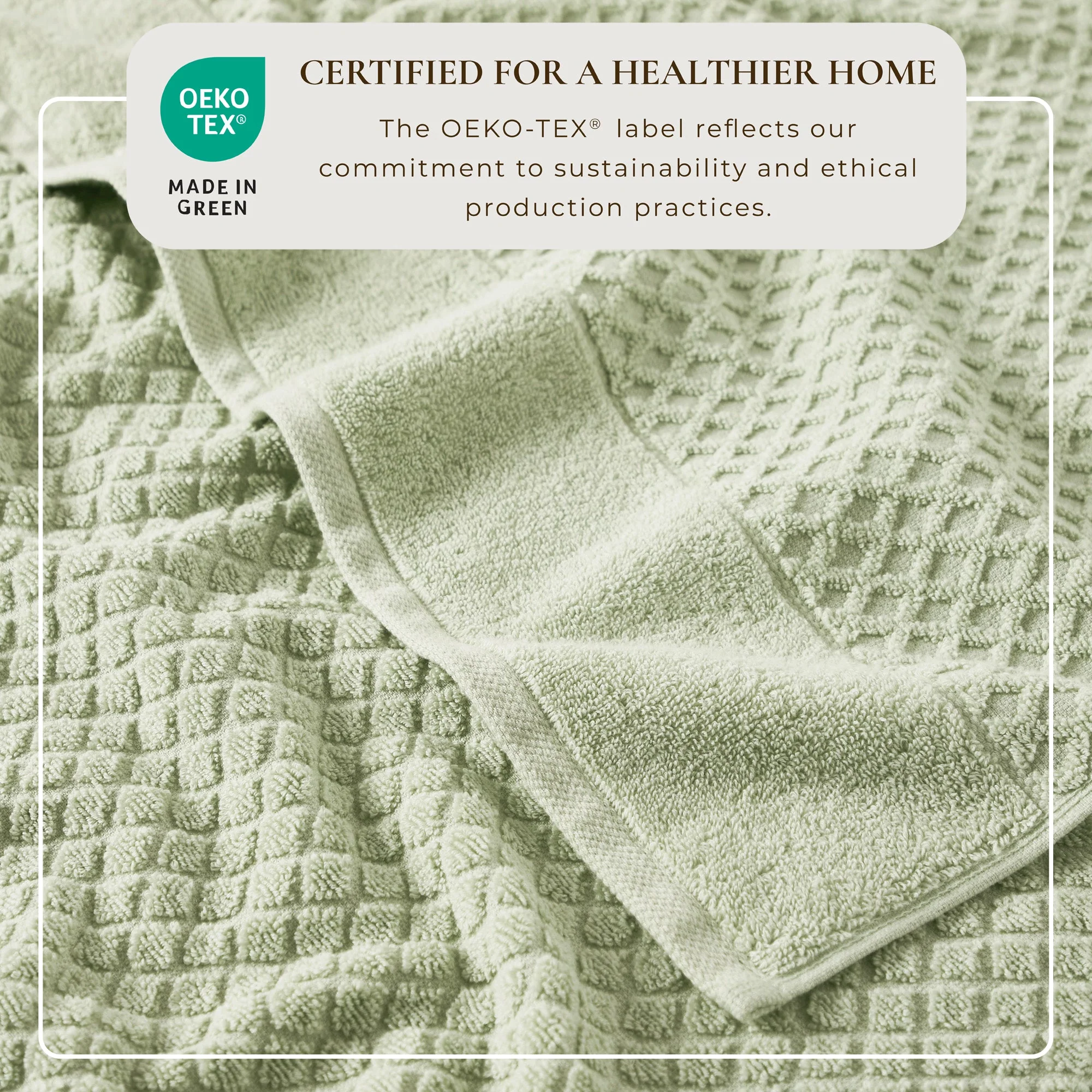 Cotton Diamond Waffle Weave Bath Towel Set - Grayson Collection - Image 56