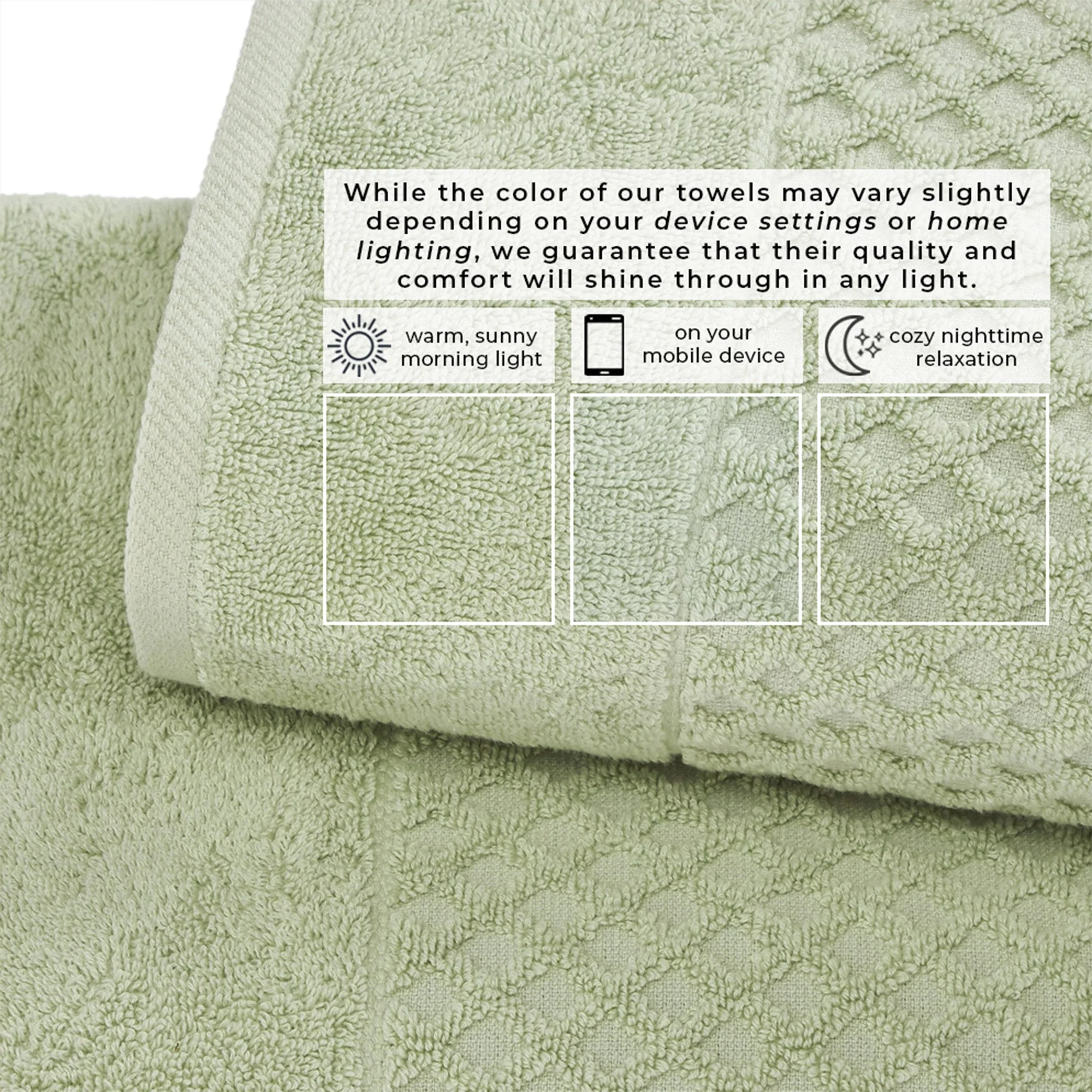 Cotton Diamond Waffle Weave Bath Towel Set - Grayson Collection - Image 60