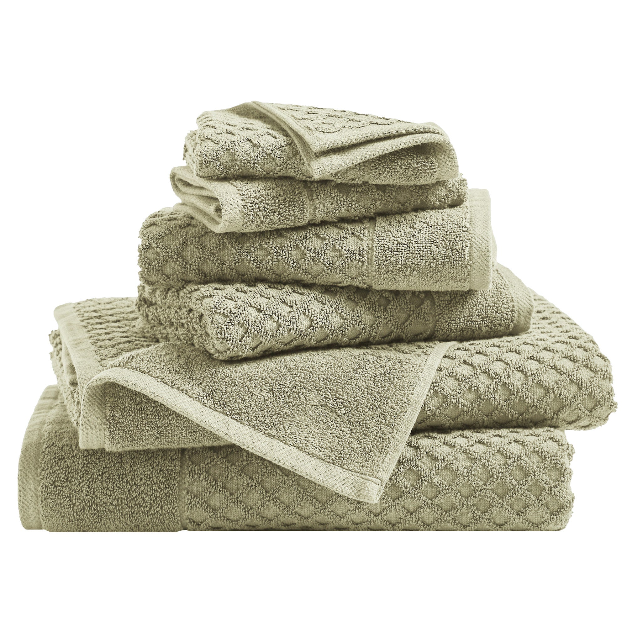 Cotton Diamond Waffle Weave Bath Towel Set - Grayson Collection - Image 62