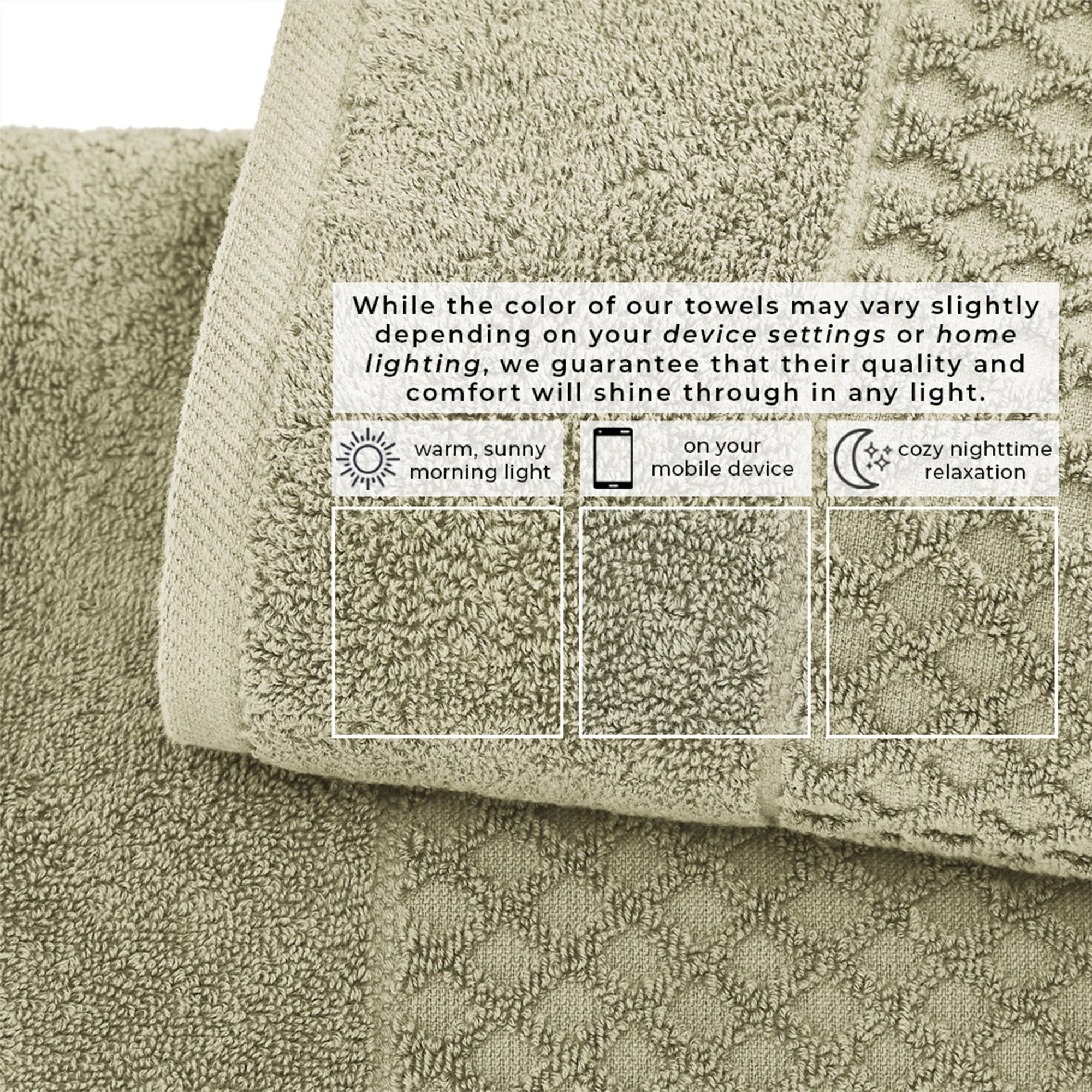 Cotton Diamond Waffle Weave Bath Towel Set - Grayson Collection - Image 70