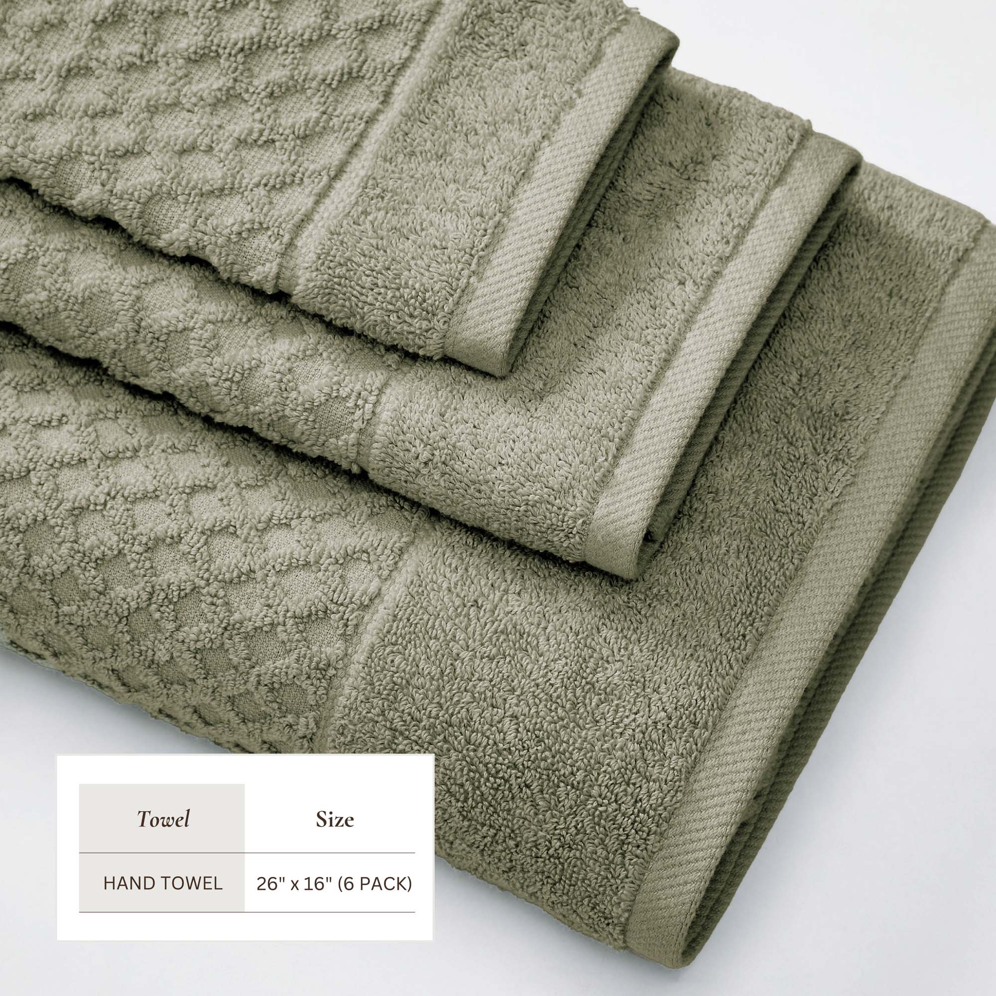 Cotton Diamond Waffle Weave Bath Towel Set - Grayson Collection - Image 74