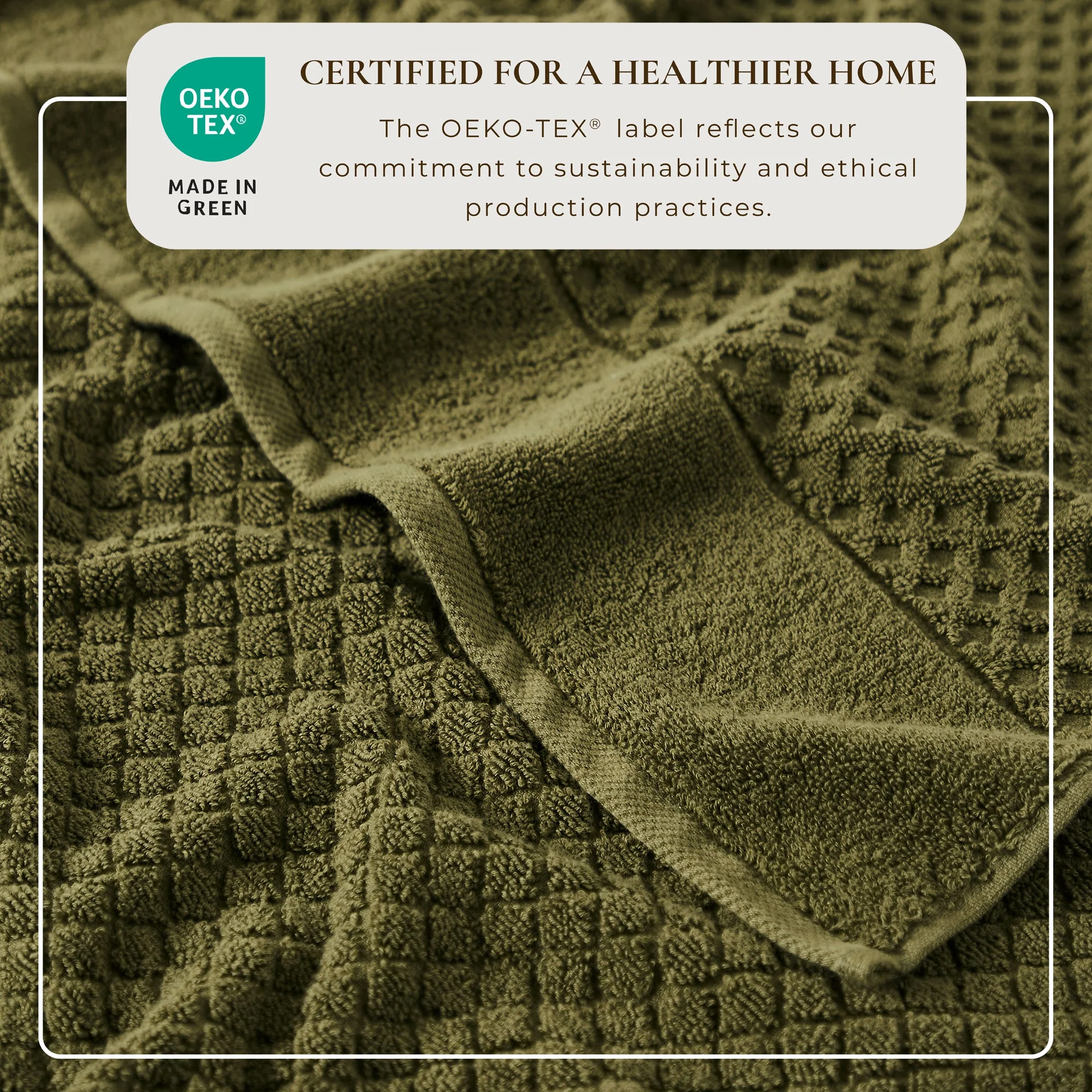 Cotton Diamond Waffle Weave Bath Towel Set - Grayson Collection - Image 83