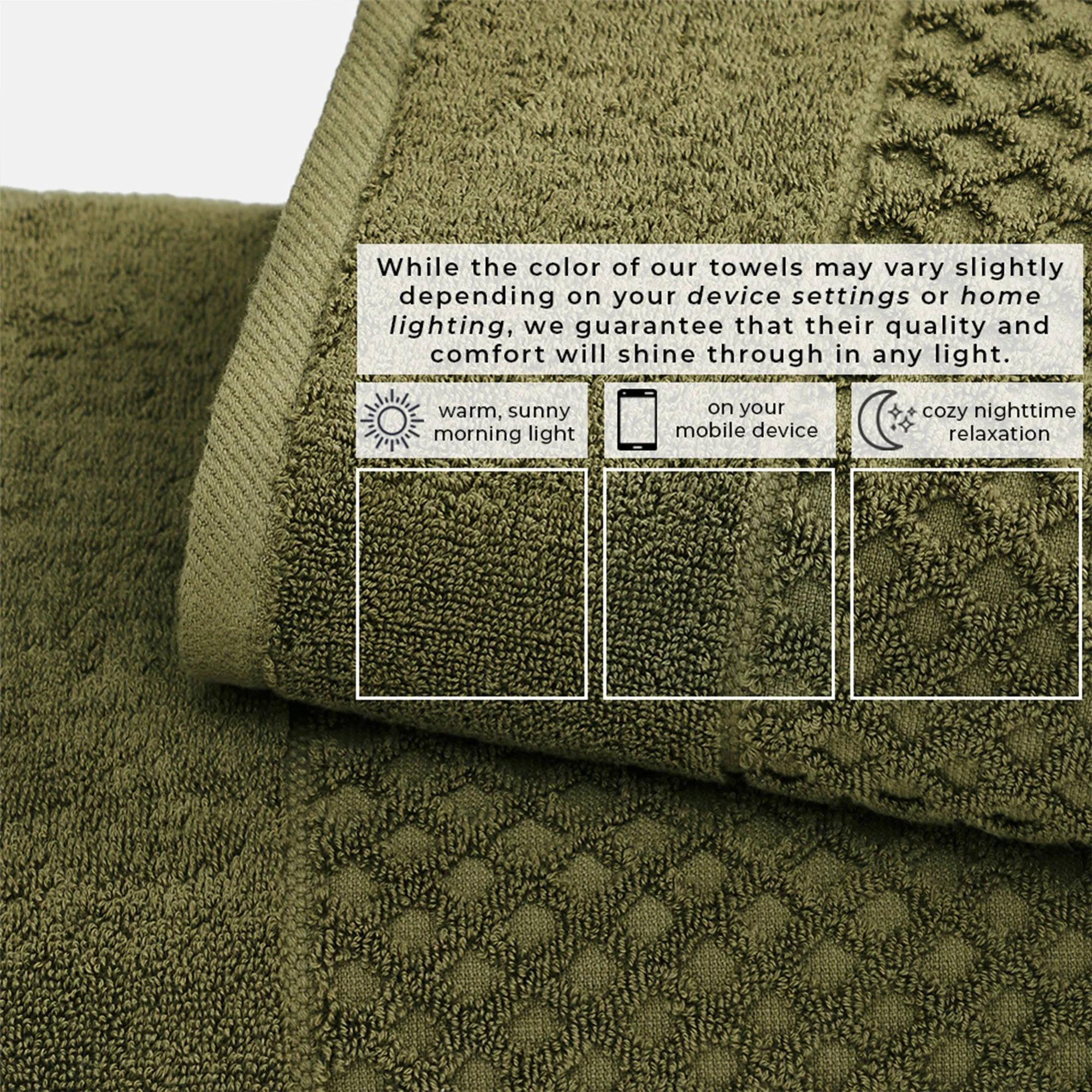 Cotton Diamond Waffle Weave Bath Towel Set - Grayson Collection - Image 88