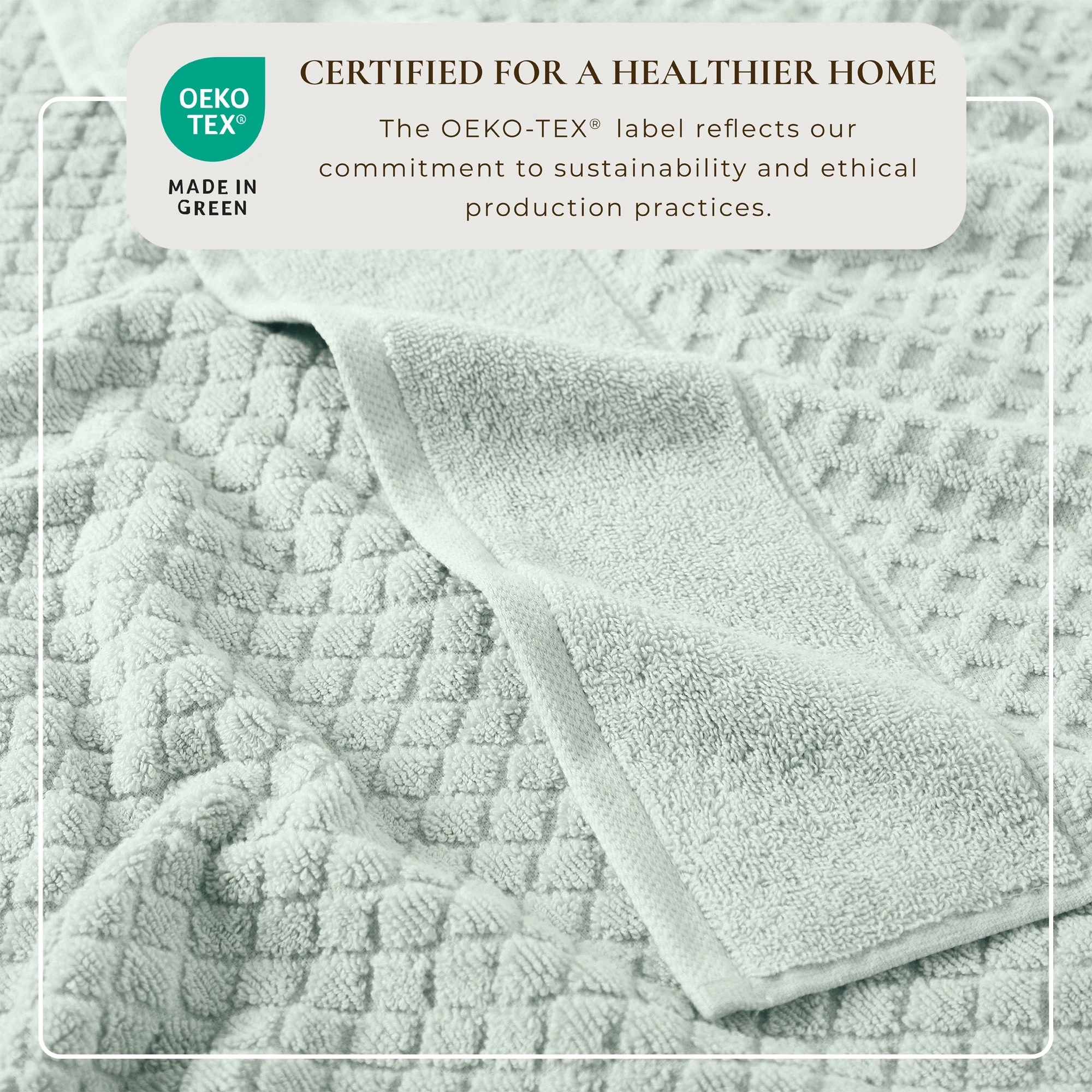 Cotton Diamond Waffle Weave Bath Towel Set - Grayson Collection - Image 94