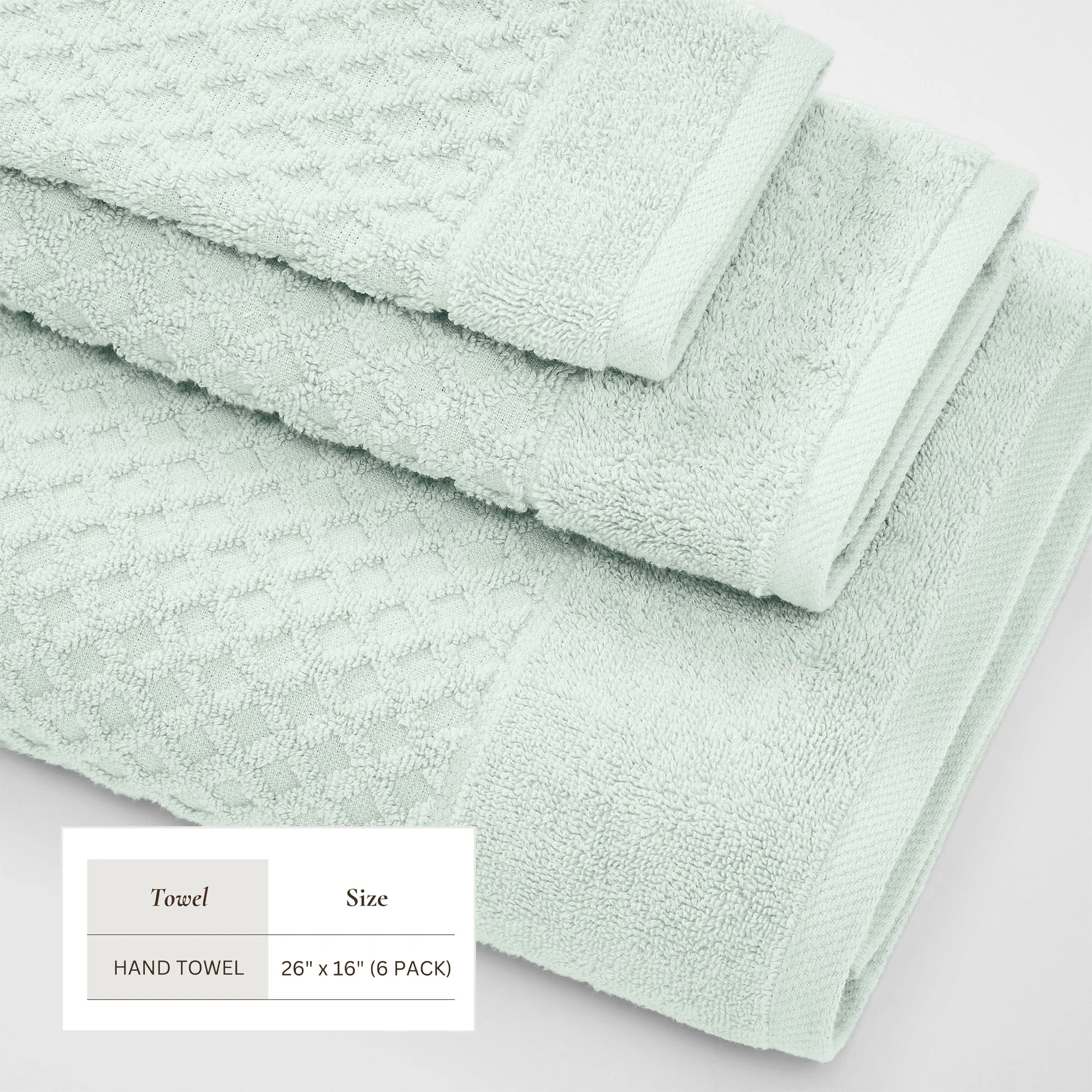 Cotton Diamond Waffle Weave Bath Towel Set - Grayson Collection - Image 98