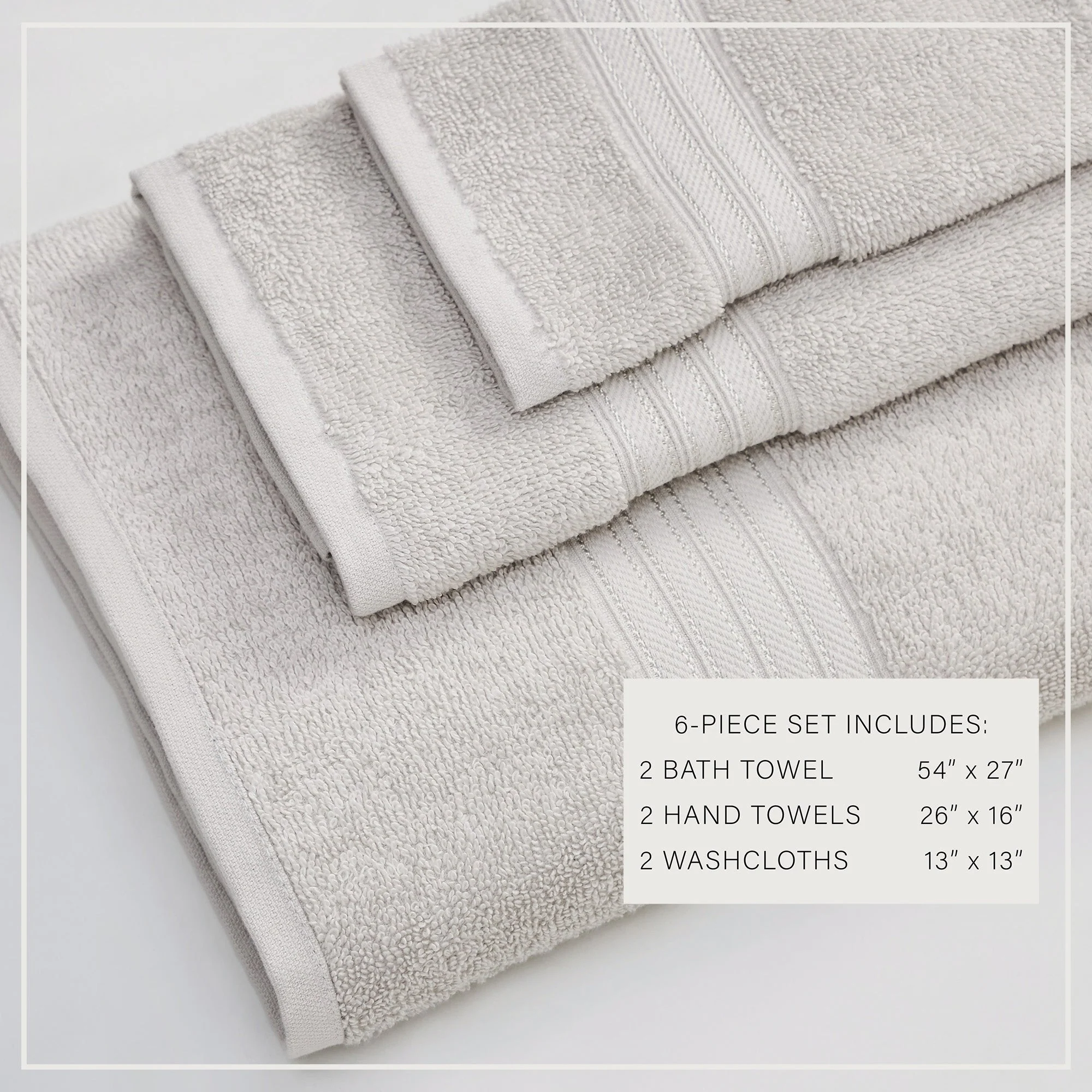Cotton Terry Bath Towel Set - Cooper Collection - Image 100