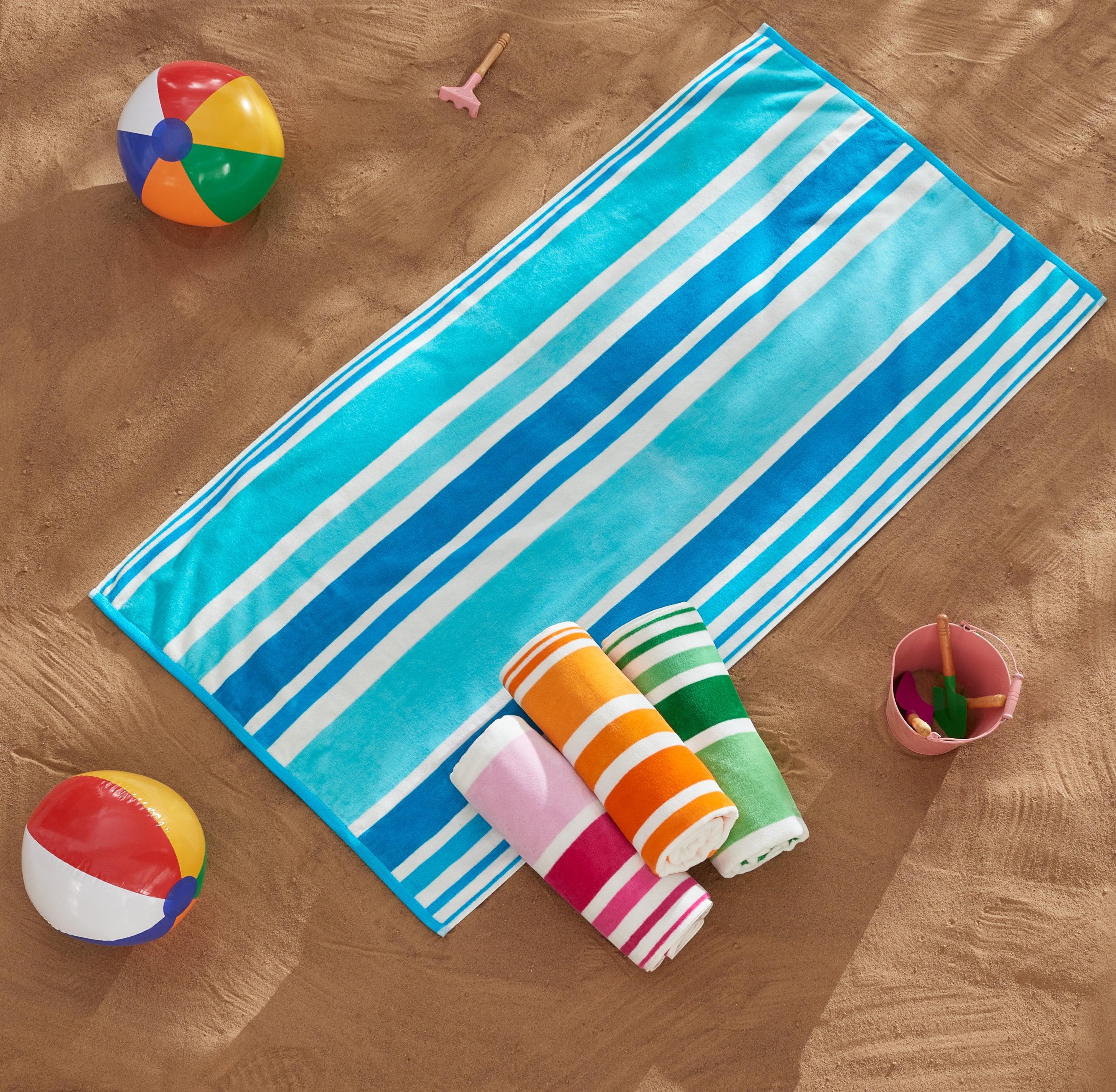 Cotton Velour Cabana Stripe Beach Towel - Novia Collection - Image 106