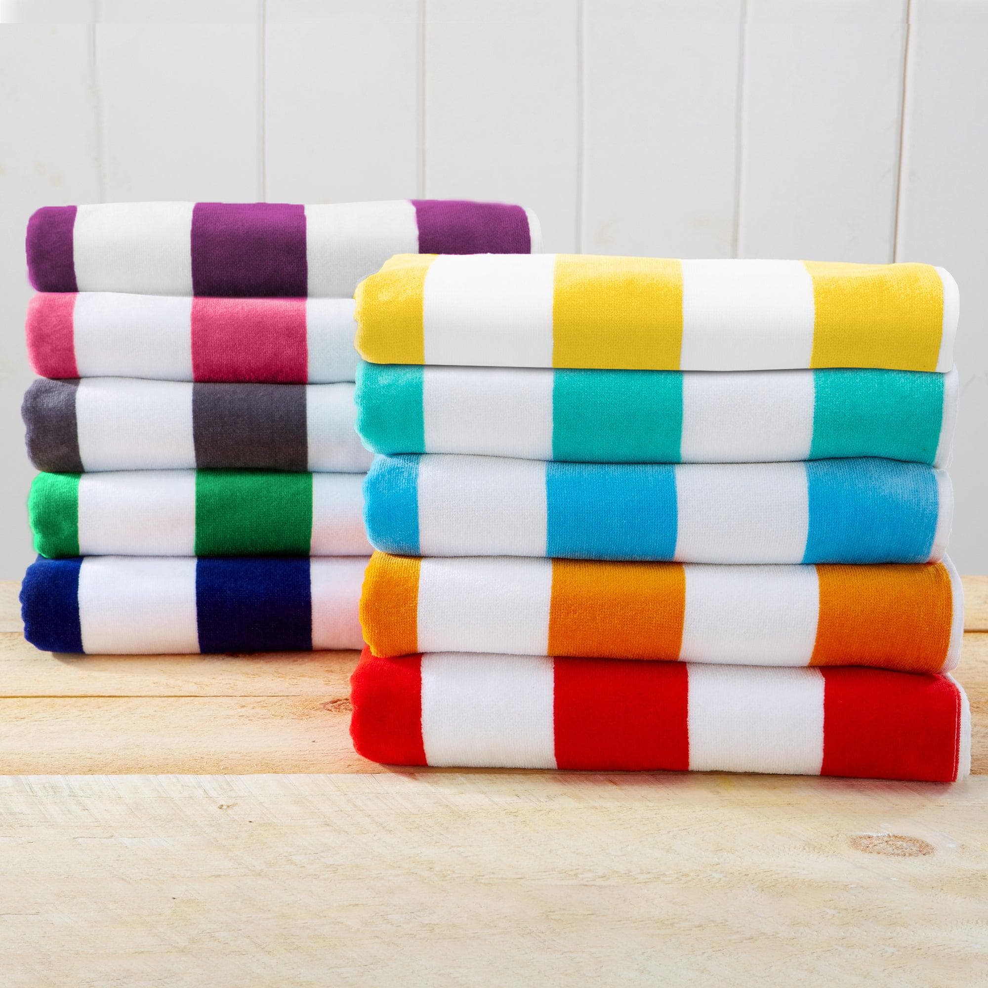 Cotton Velour Cabana Stripe Beach Towel - Novia Collection - Image 12